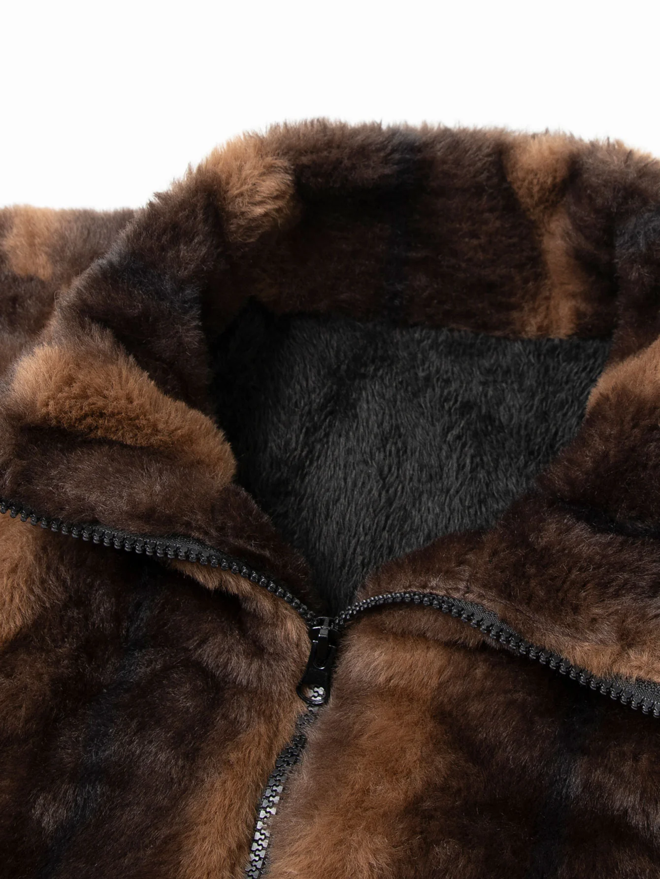 Faux Fur Zipper Jacket - Image 5