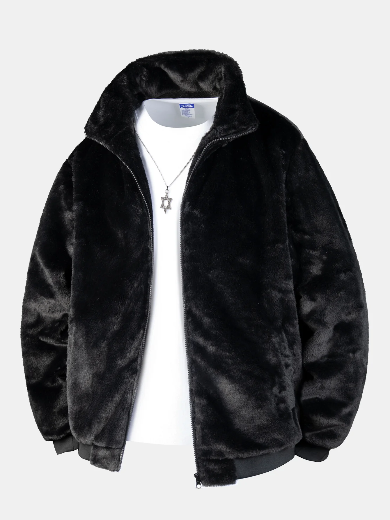 Kunstpelz-Reißverschlussjacke - Image 3