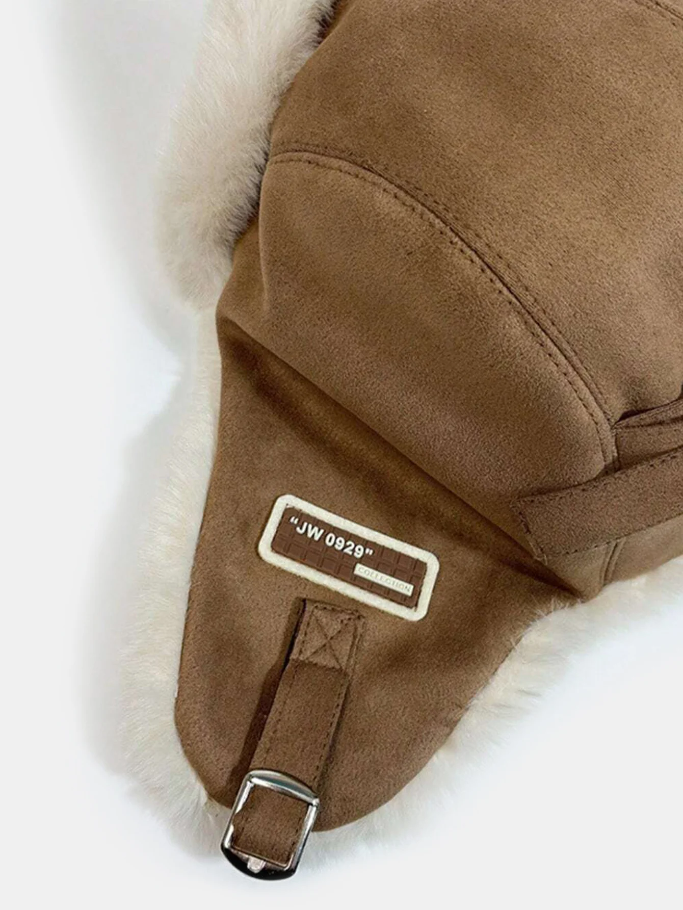 Kunstwildleder Fleece Warme Mütze Fliegerkappe - Image 7