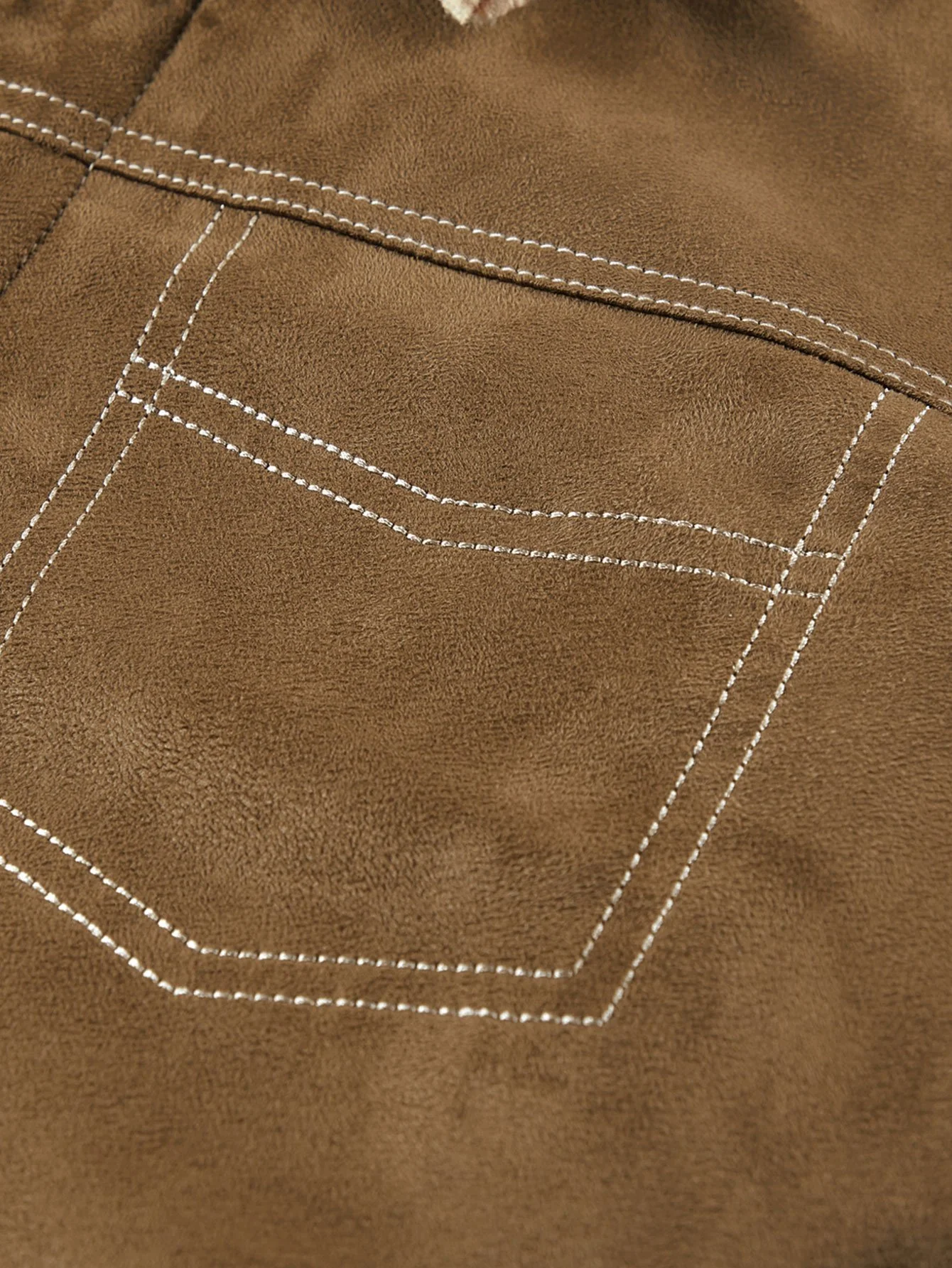 Faux-Suede Teddy gefütterte Utility-Jacke - Image 12