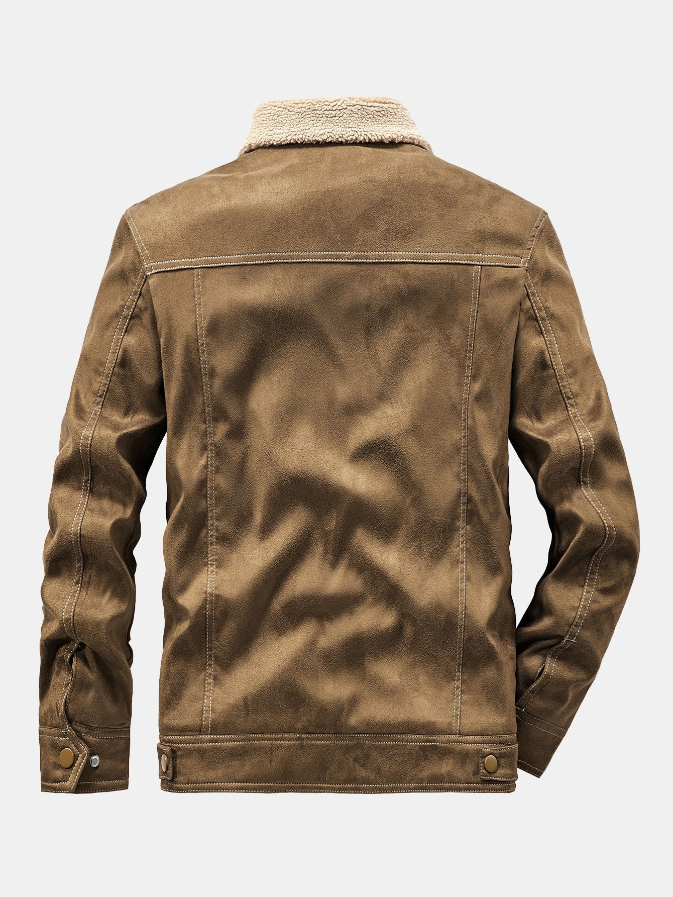 Faux-Suede Teddy gefütterte Utility-Jacke - Image 6