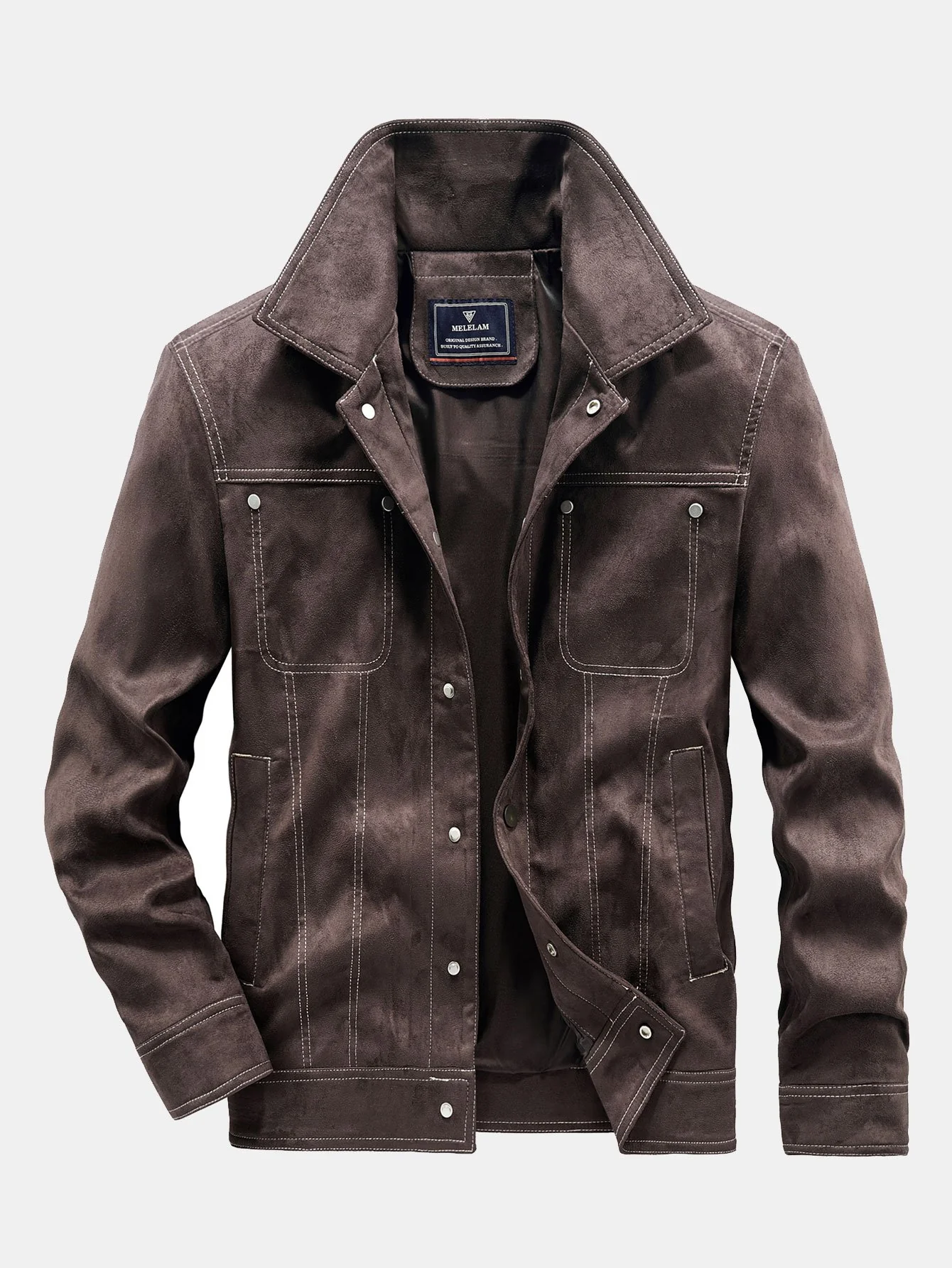 Faux-Suede Utility-Jacke - Image 2