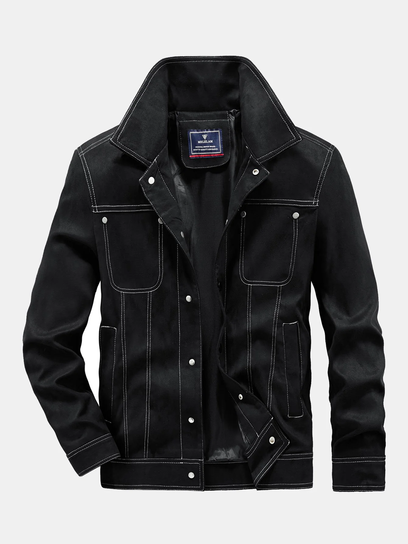 Faux-Suede Utility-Jacke - Image 3