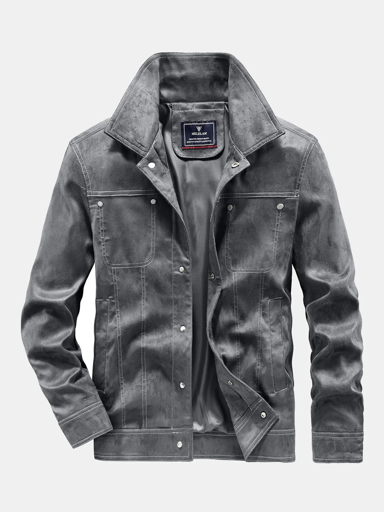 Faux-Suede Utility-Jacke - Image 4
