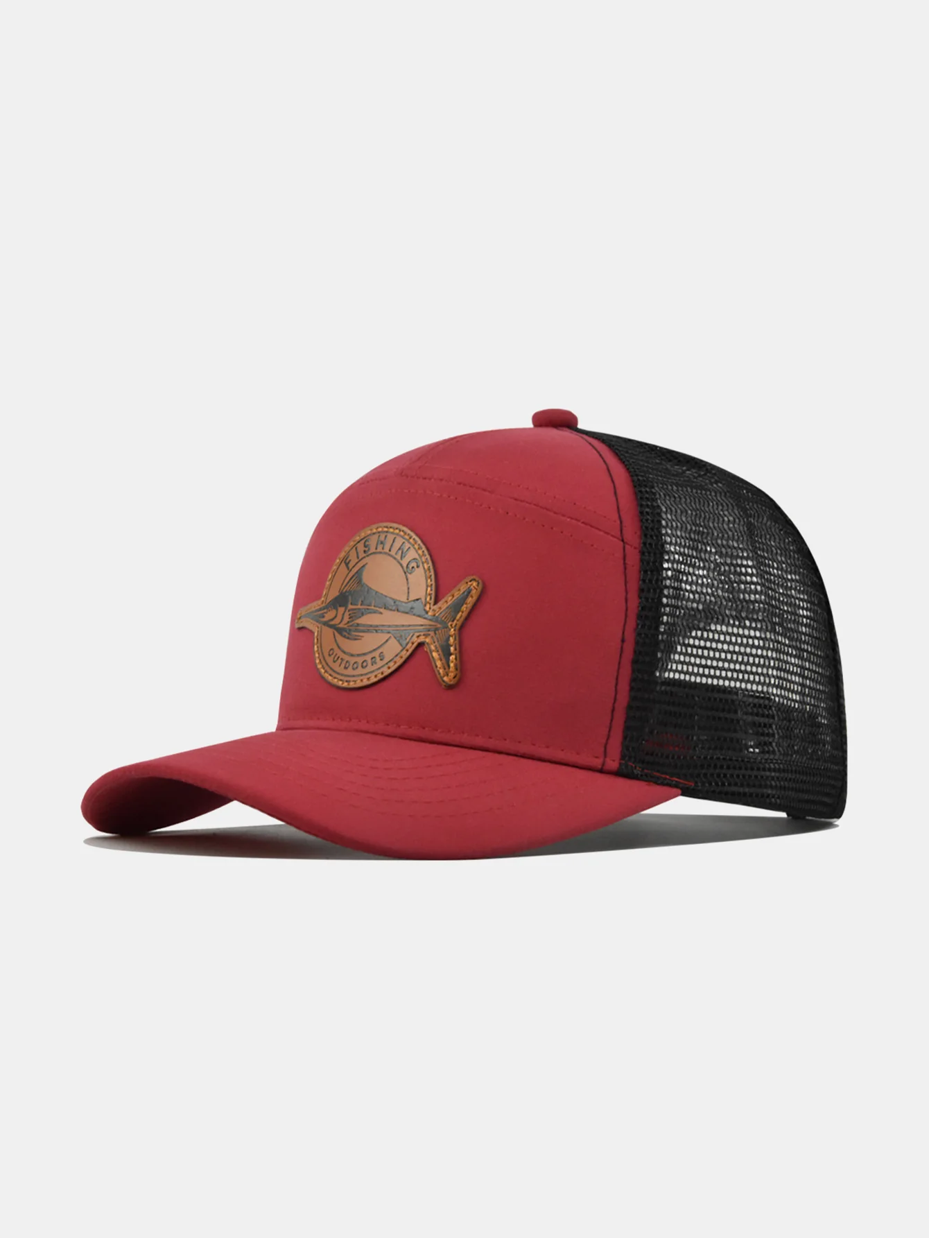 Fish-shaped Logo Truck Hat With Breathable Mesh Back Hood - Image 4