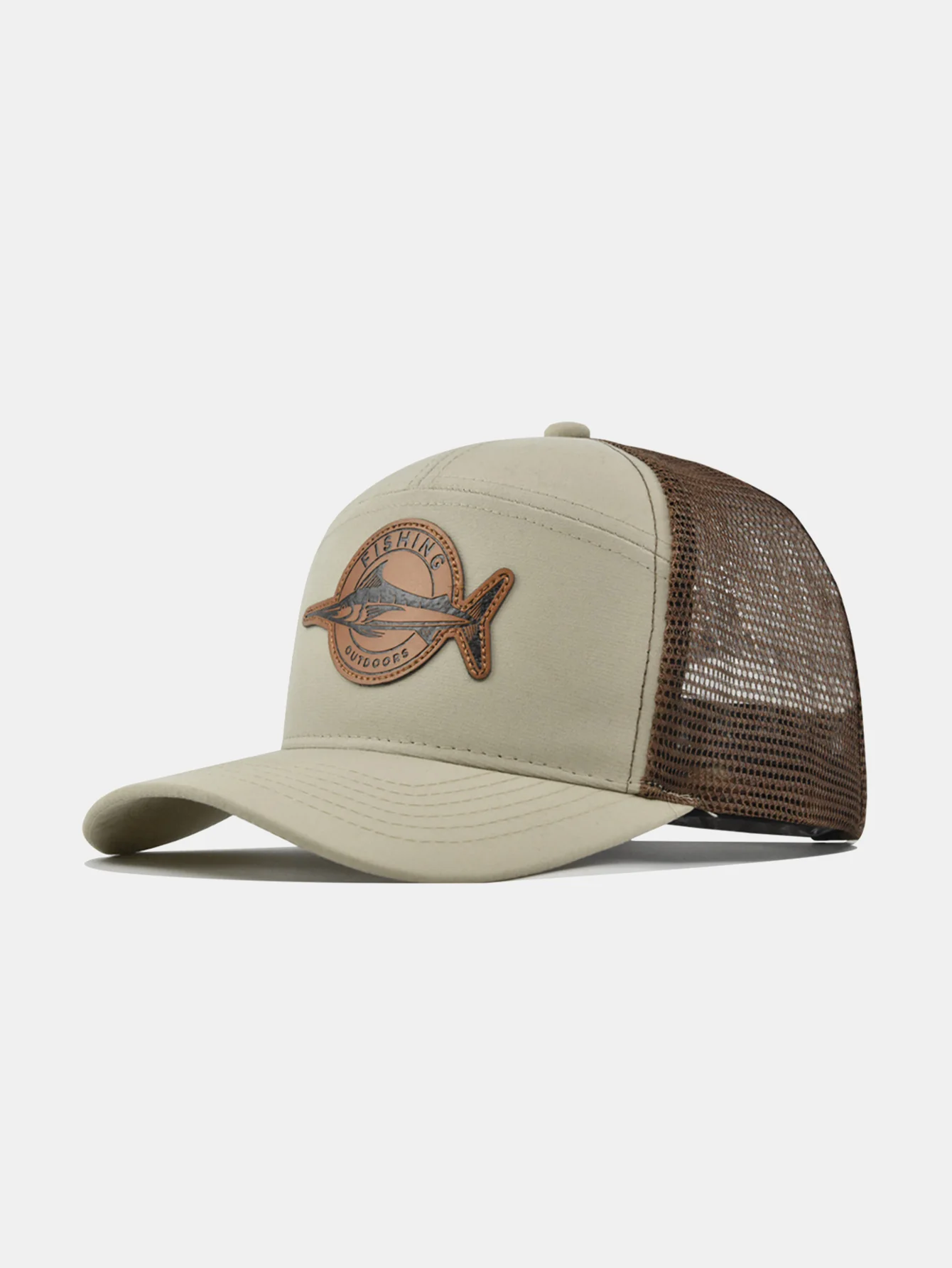 Fish-shaped Logo Truck Hat With Breathable Mesh Back Hood - Image 5