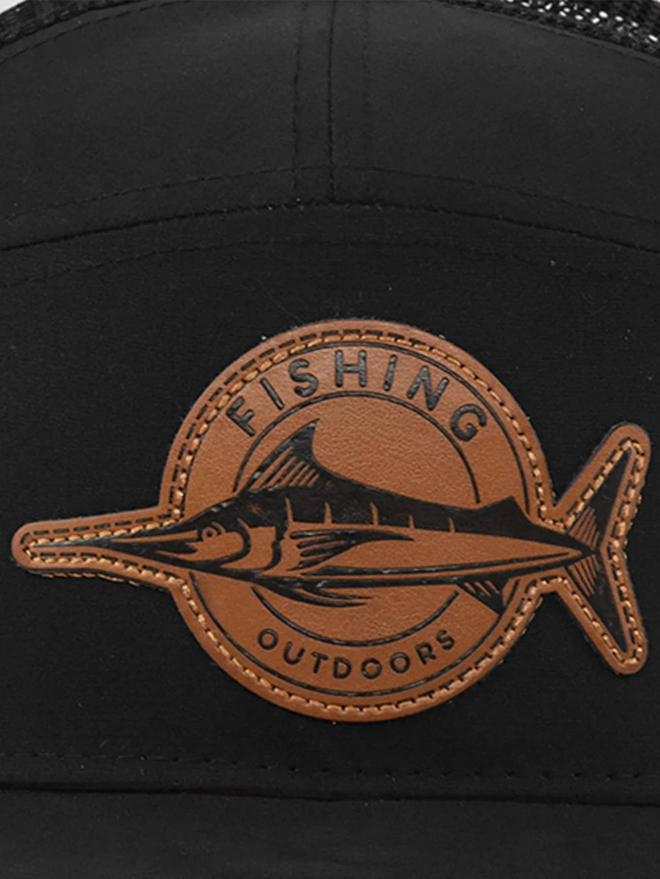 Fish-shaped Logo Truck Hat With Breathable Mesh Back Hood - Image 7