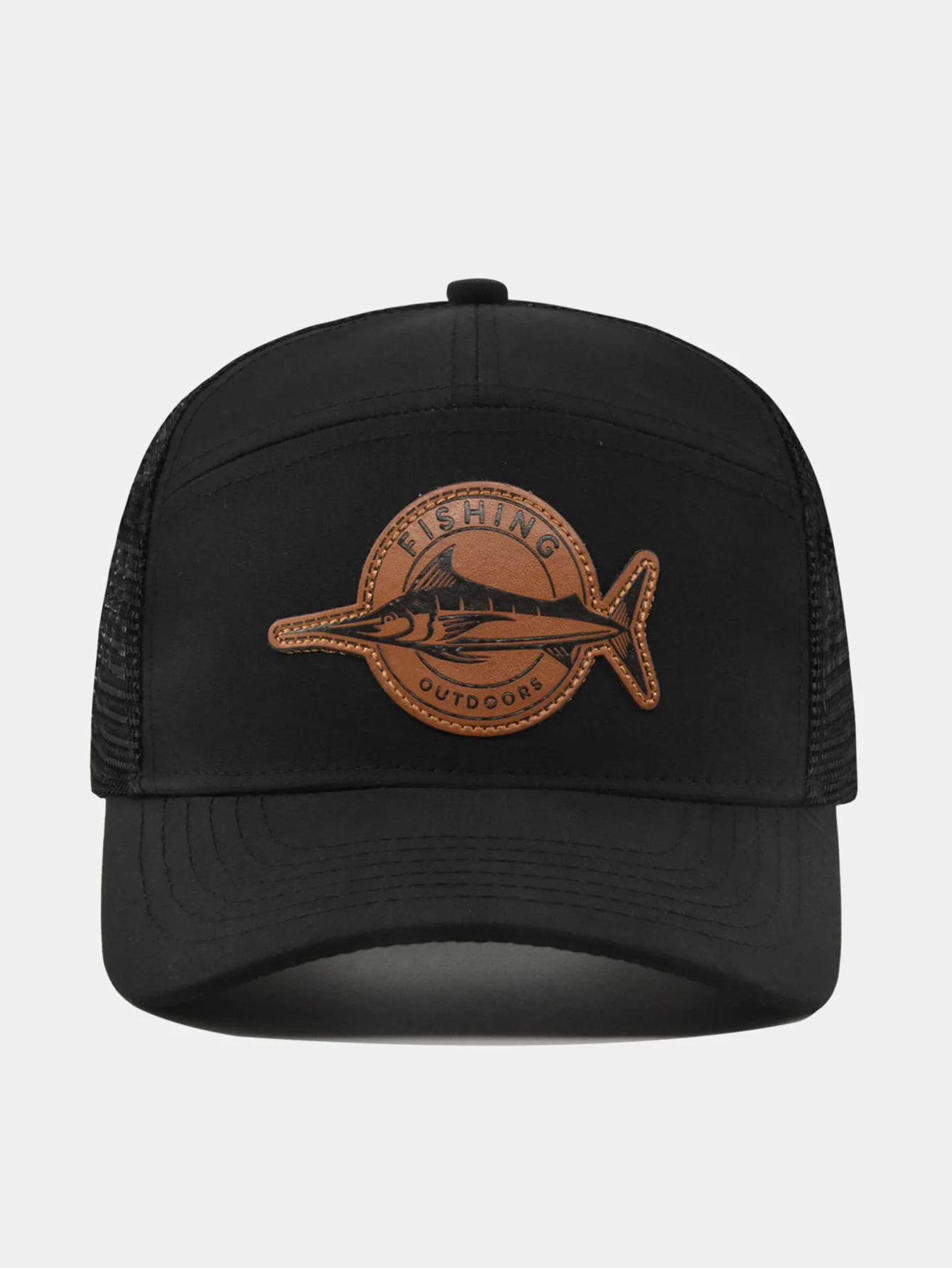Fish-shaped Logo Truck Hat With Breathable Mesh Back Hood - Image 8