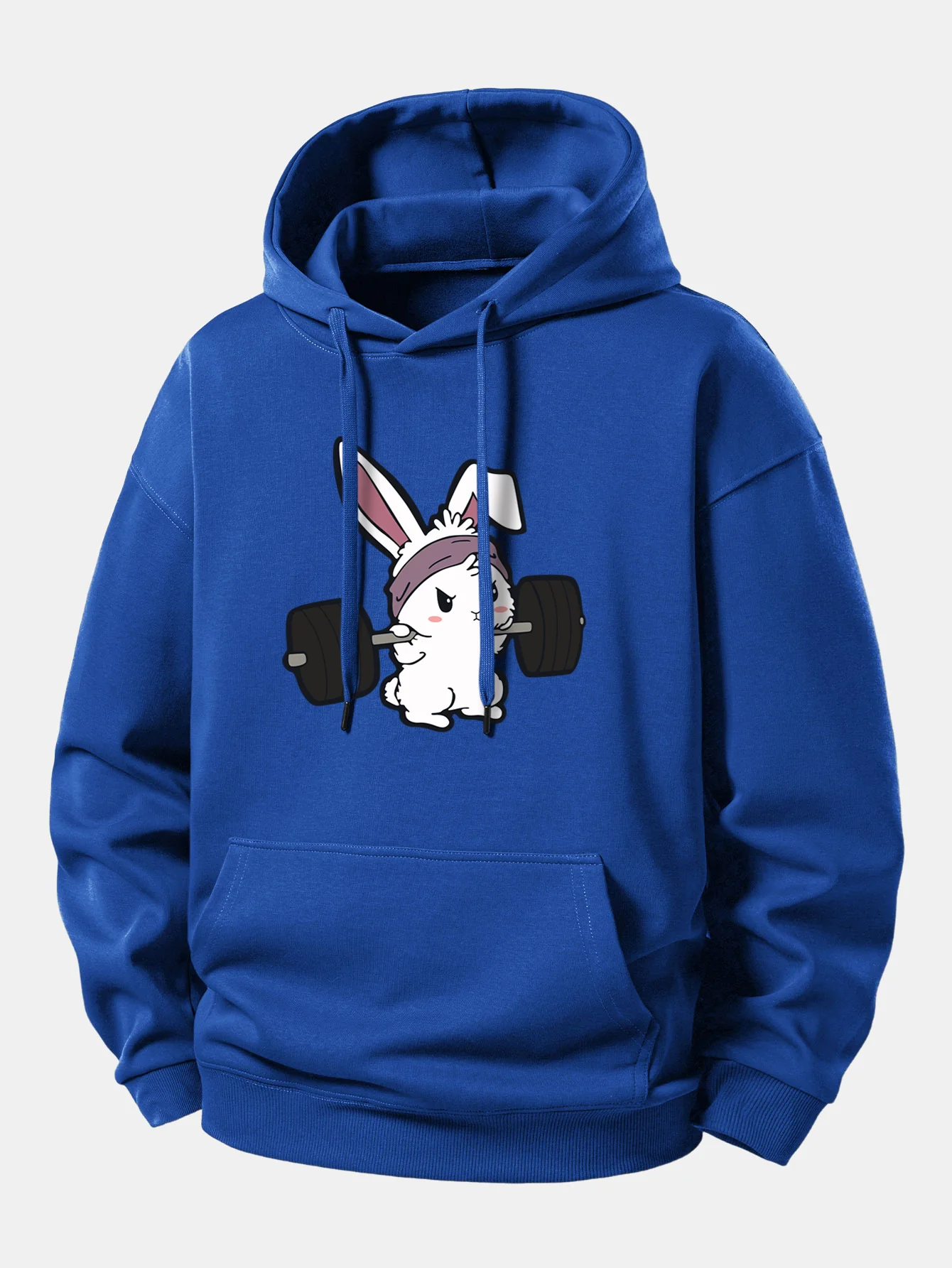 Fitness Rabbit Print Relax Fit Hoodie - Image 10