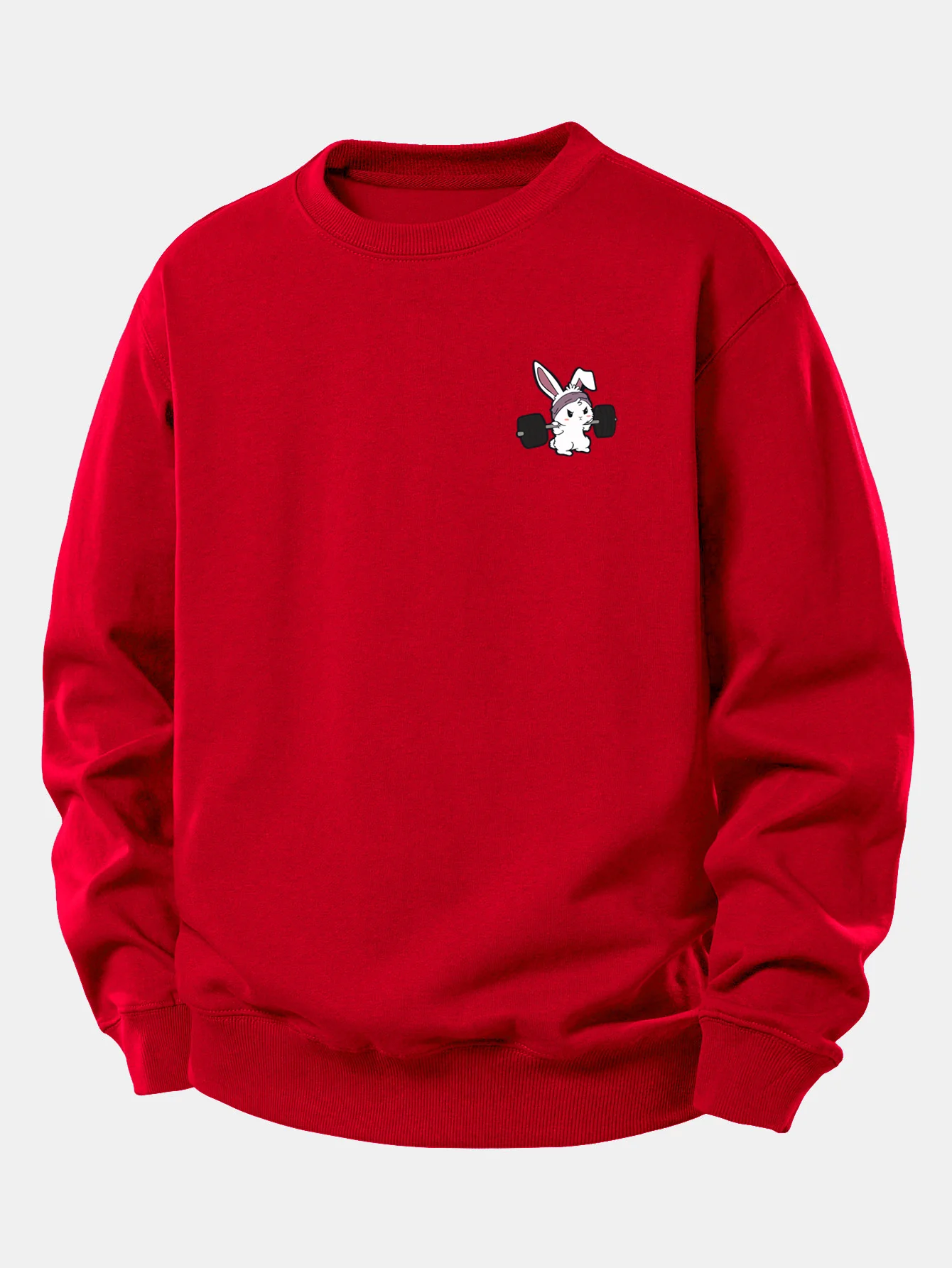 Fitness Rabbit Print Relax Fit Sweatshirt - Image 10