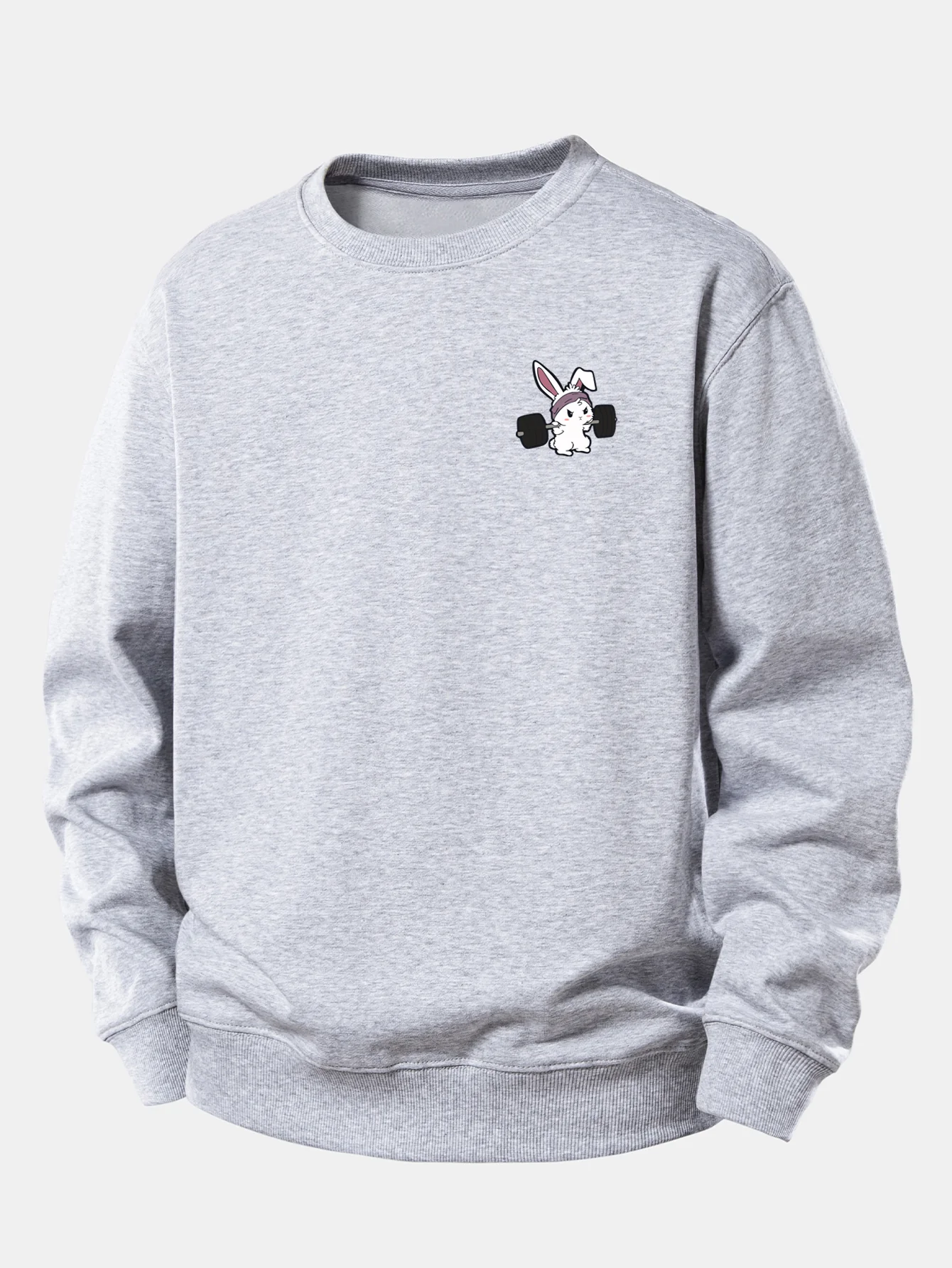 Fitness Rabbit Print Relax Fit Sweatshirt - Image 4
