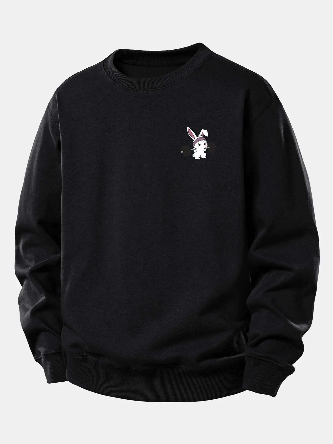 Fitness Rabbit Print Relax Fit Sweatshirt - Image 5
