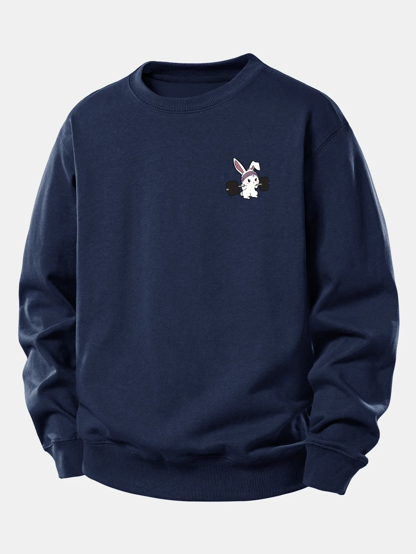 Fitness Rabbit Print Relax Fit Sweatshirt - Image 6