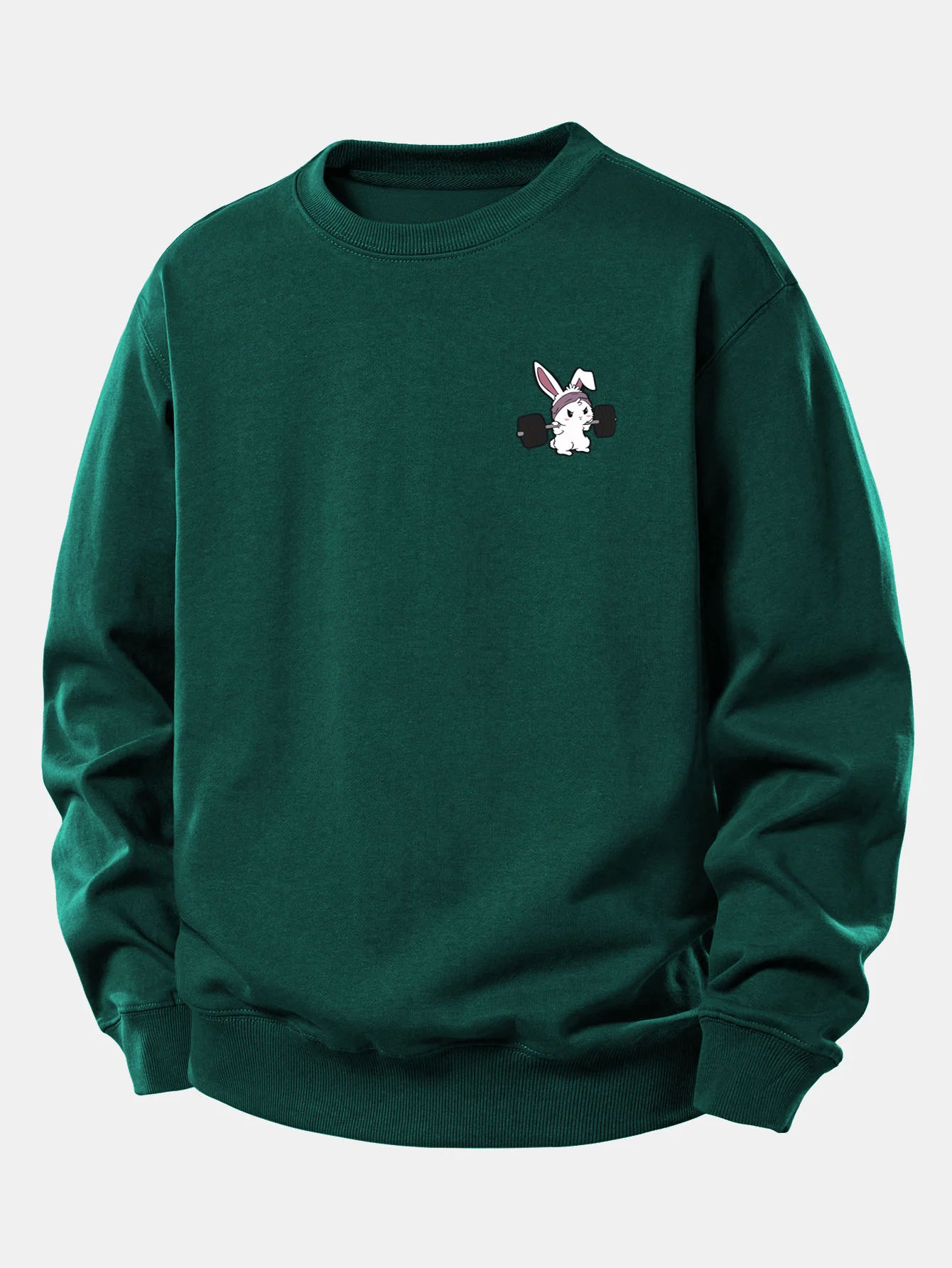 Fitness Rabbit Print Relax Fit Sweatshirt - Image 9