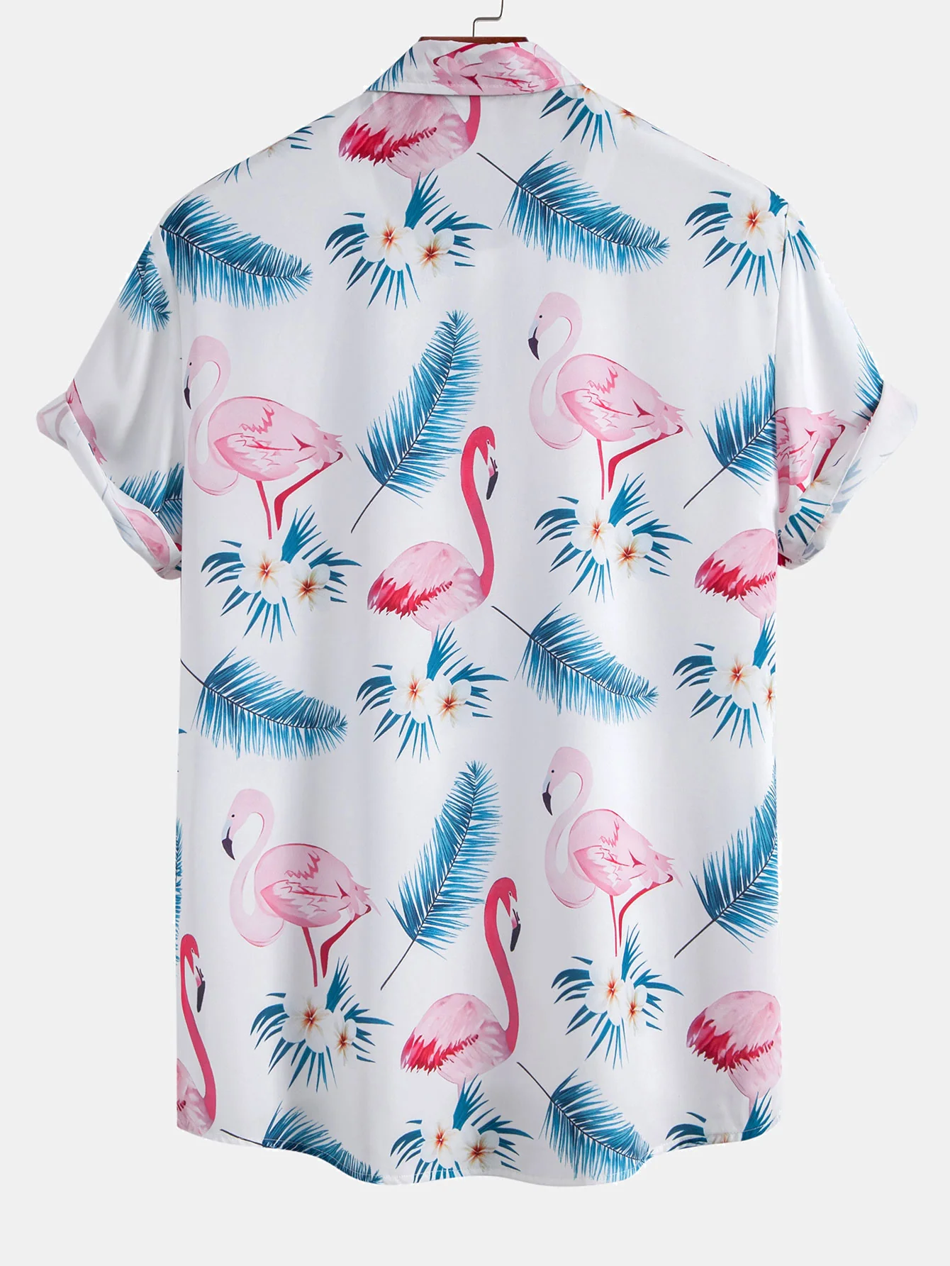 Flamingo-Blattdruck Hemd mit Knöpfen & Badehose - Image 4