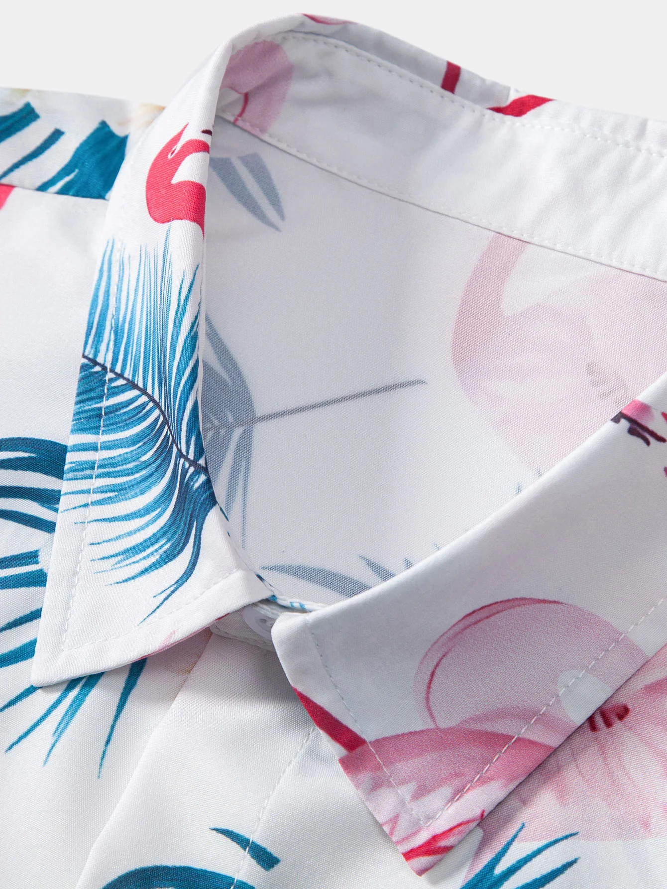 Flamingo-Blattdruck Hemd mit Knöpfen & Badehose - Image 8