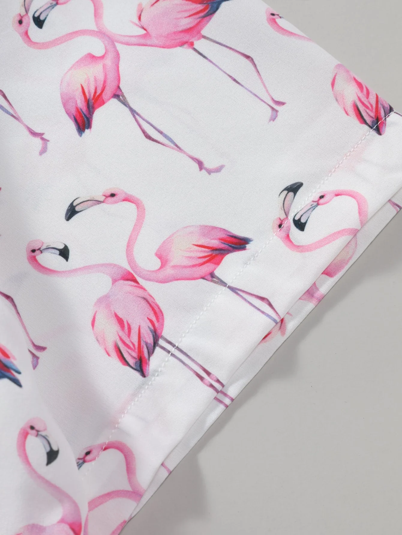 Flamingo-Print Hemd mit Knöpfen & Badeshorts - Image 10