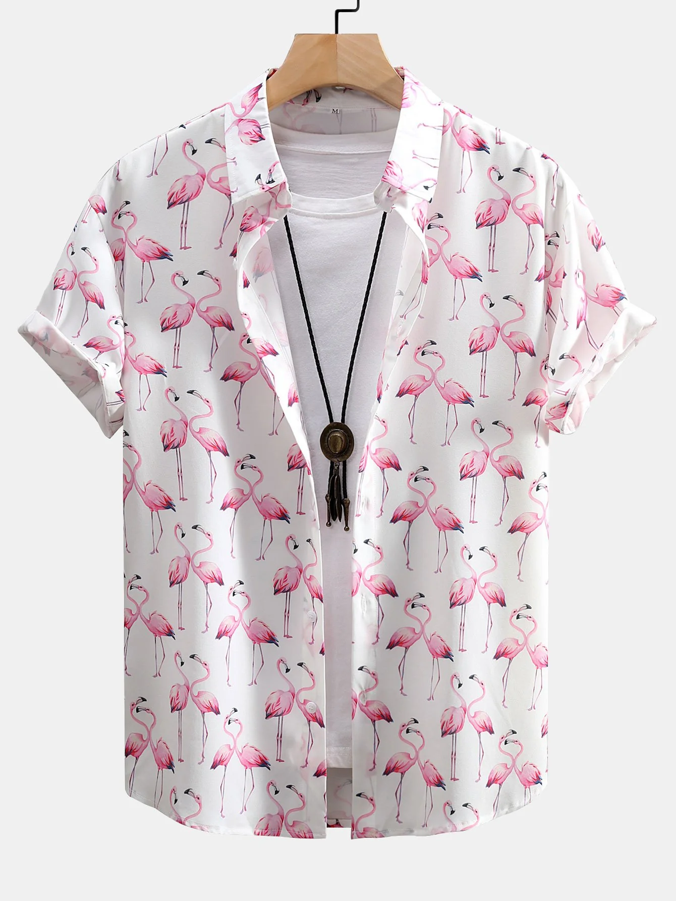 Flamingo-Print Hemd mit Knöpfen & Badeshorts - Image 3