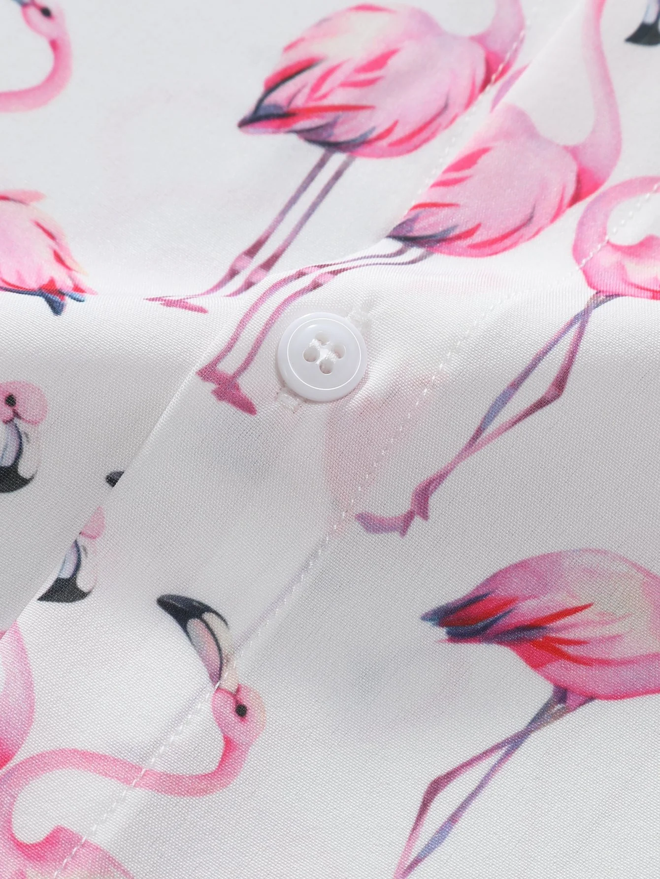 Flamingo-Print Hemd mit Knöpfen & Badeshorts - Image 9