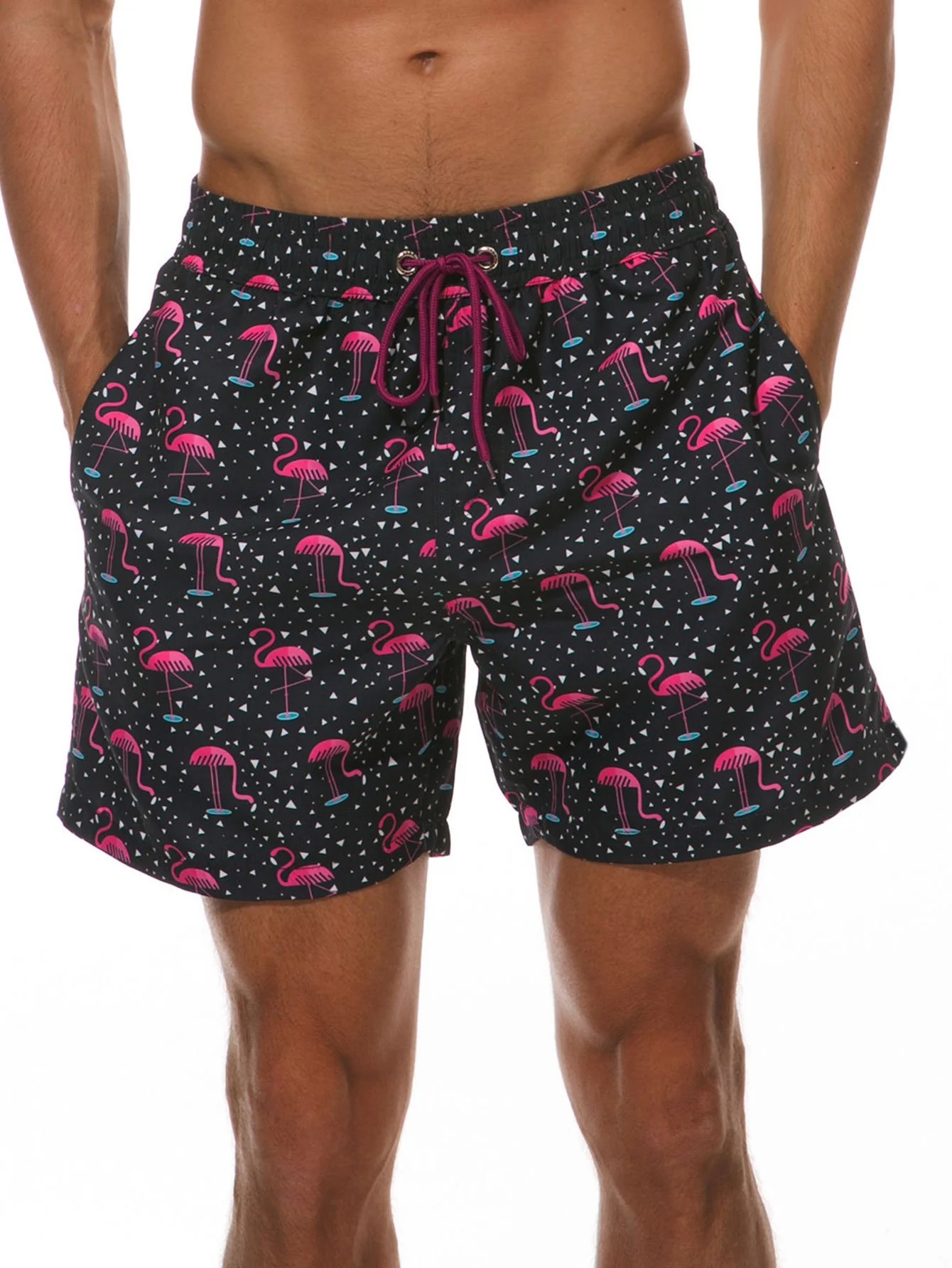 Flamingo-Print Badehose - Image 2