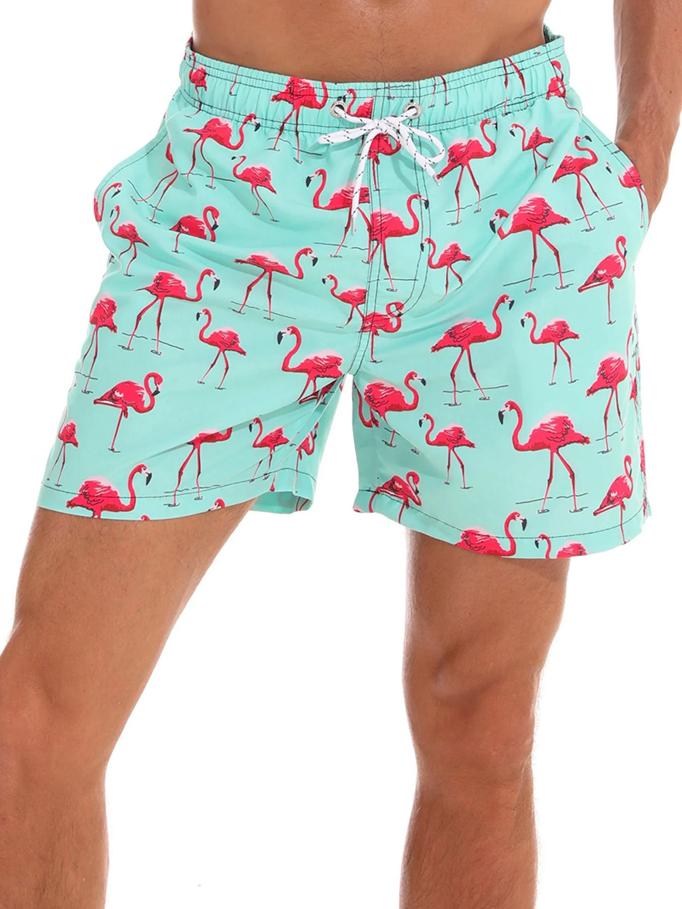 Flamingo-Print Badehose - Image 3
