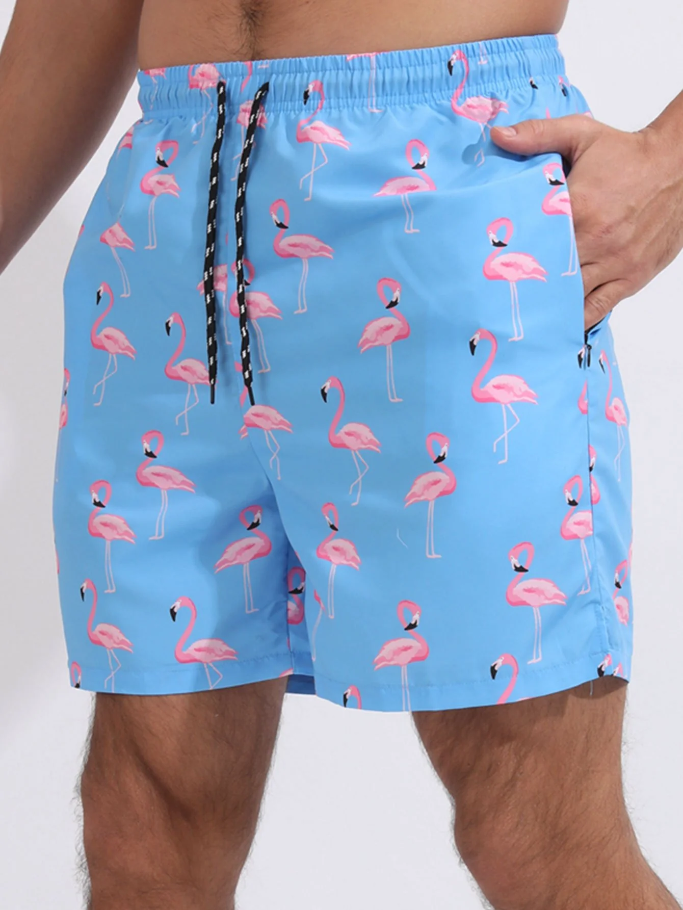 Flamingo-Print Badehose mit Kompressionsfutter - Image 2