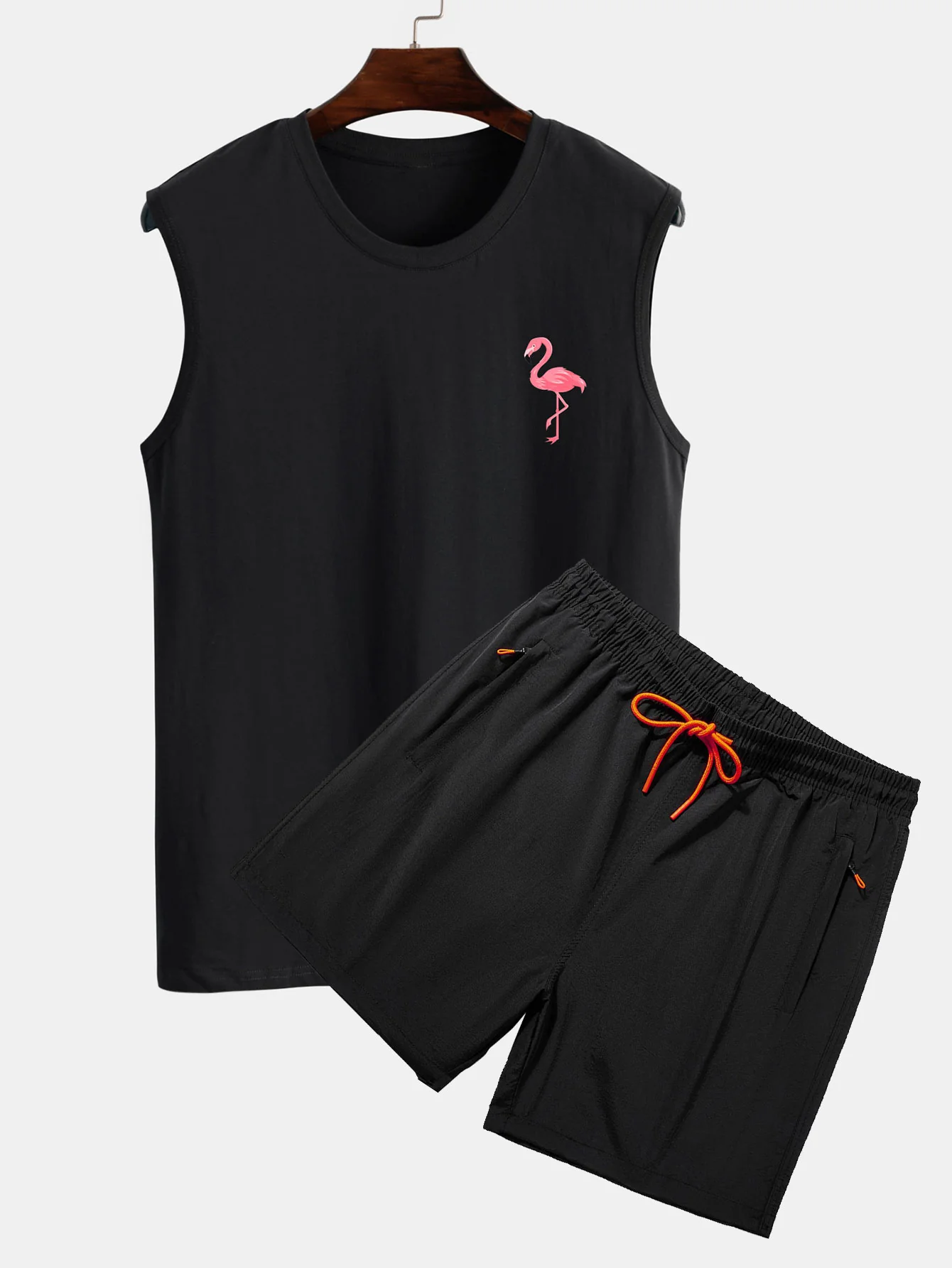 Flamingo-Print Tanktop & Schwimmshorts - Image 2