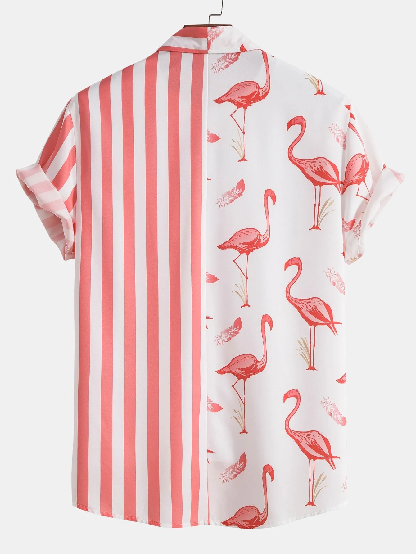 Flamingo-Streifen-Panel-Shirt & Badehose - Image 6