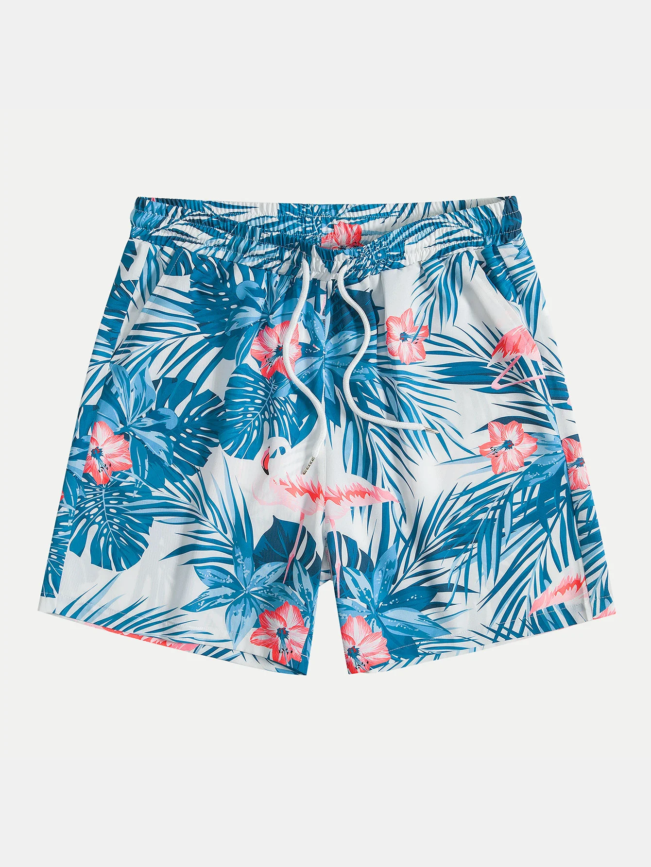 Flamingo Tropenprint Hemd mit Knöpfen & Shorts - Image 7