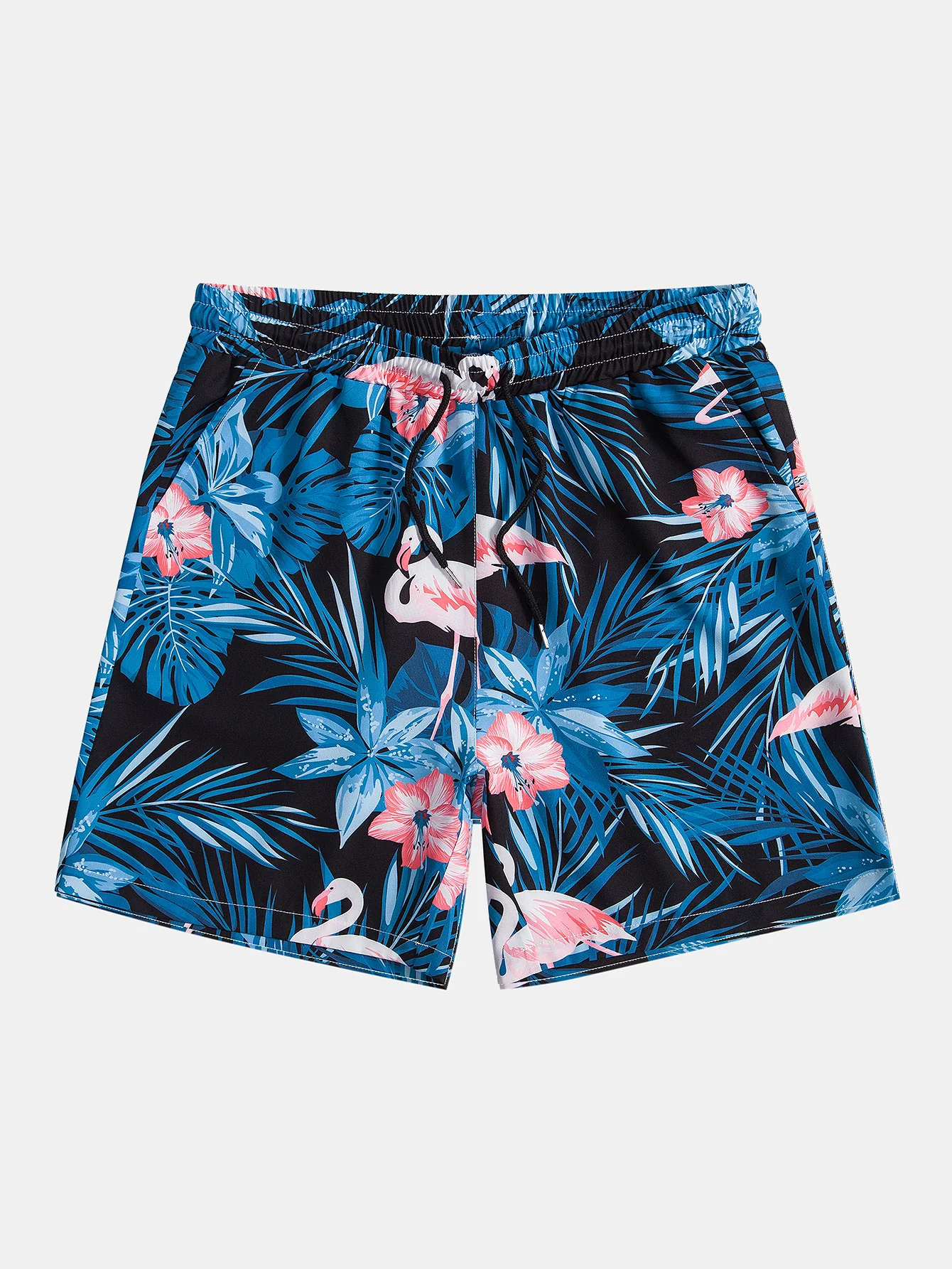 Flamingo Tropenprint Hemd mit Knöpfen & Shorts - Image 9