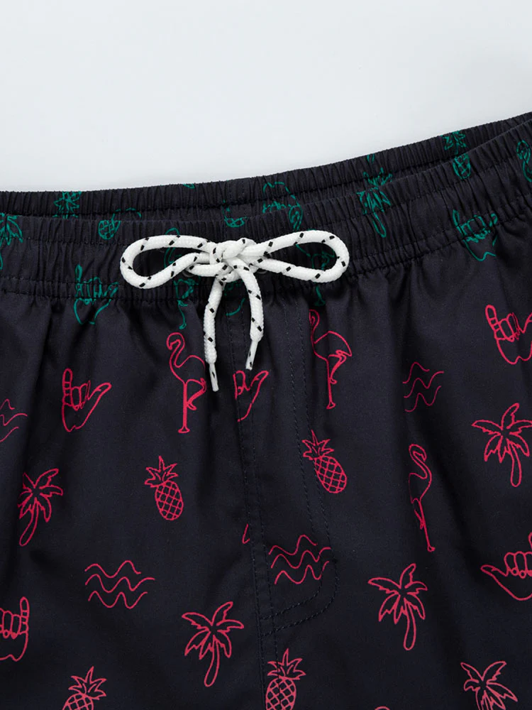 Flamingo Tropisches Print Badehosen - Image 3