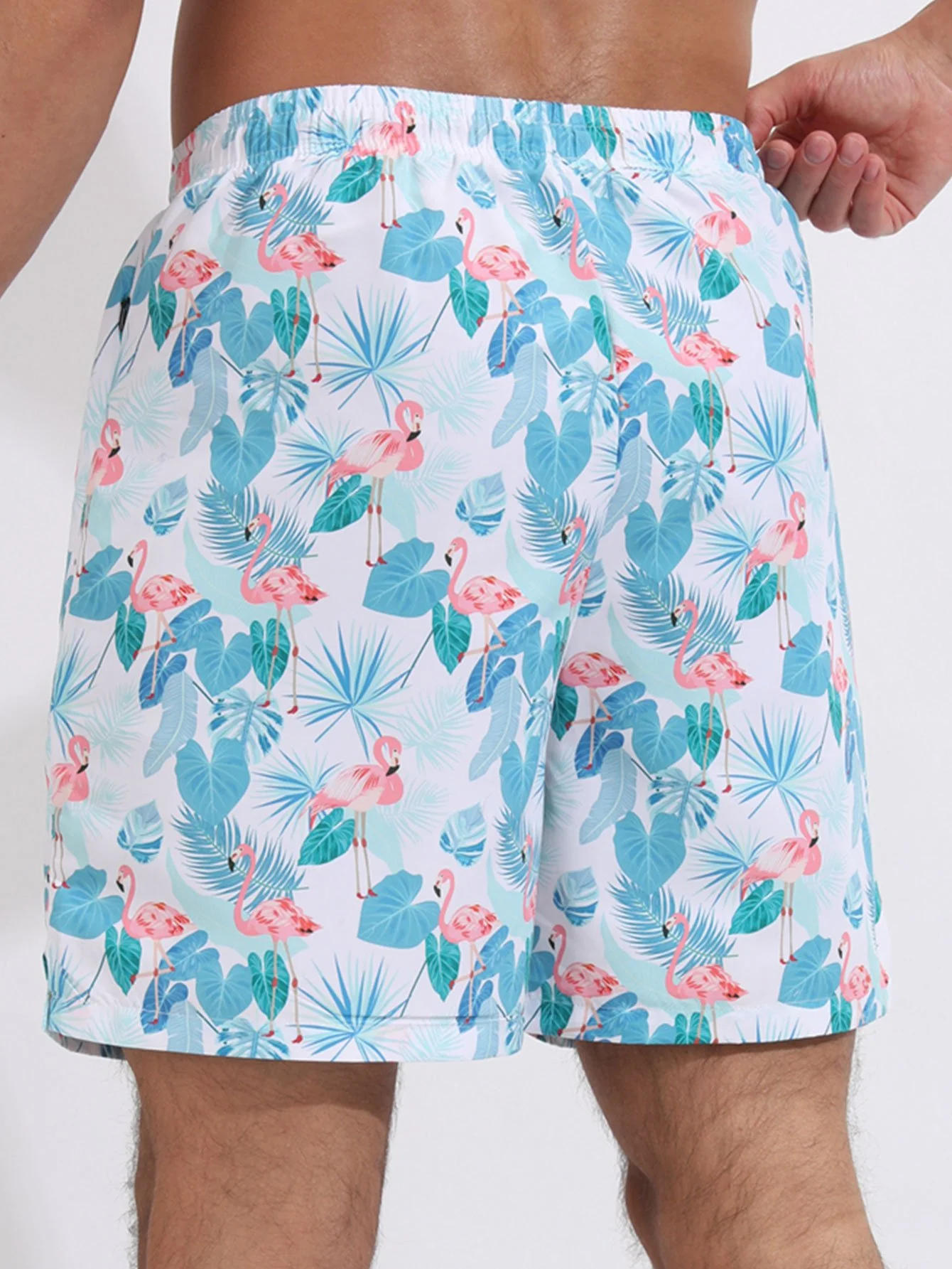 Flamingo Tropisches Druck Badehosen mit Kompressionsfutter - Image 4