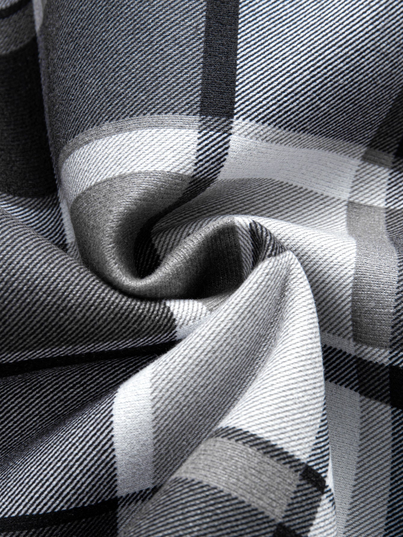 Flanell Fleece Gefüttertes Kapuzenhemd mit Knöpfen - Image 15