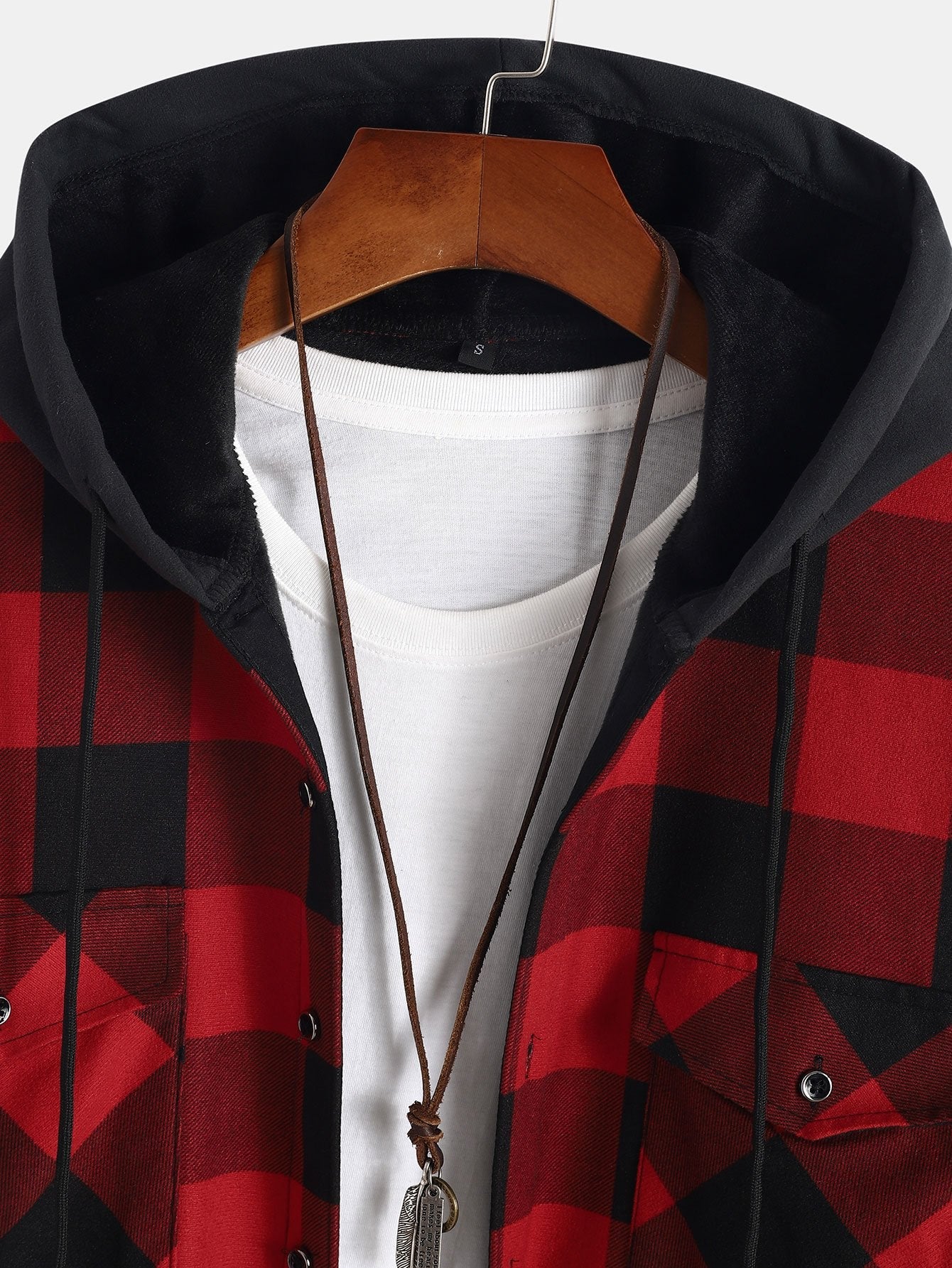 Flanell-Fleece gefüttertes Kapuzenshirt & Jogginghose - Image 12