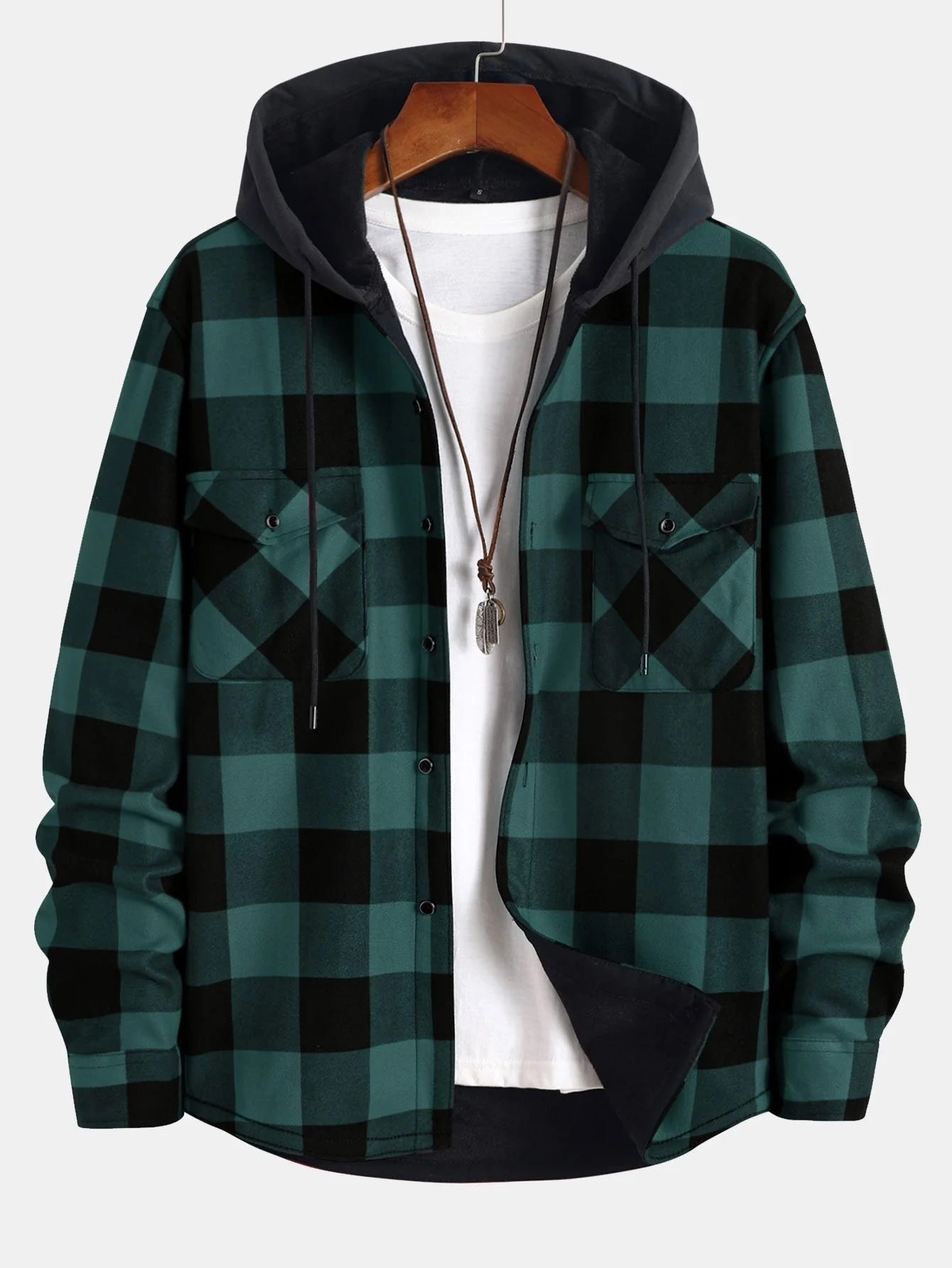 Flanell-Fleece gefüttertes Kapuzenshirt & Jogginghose - Image 7