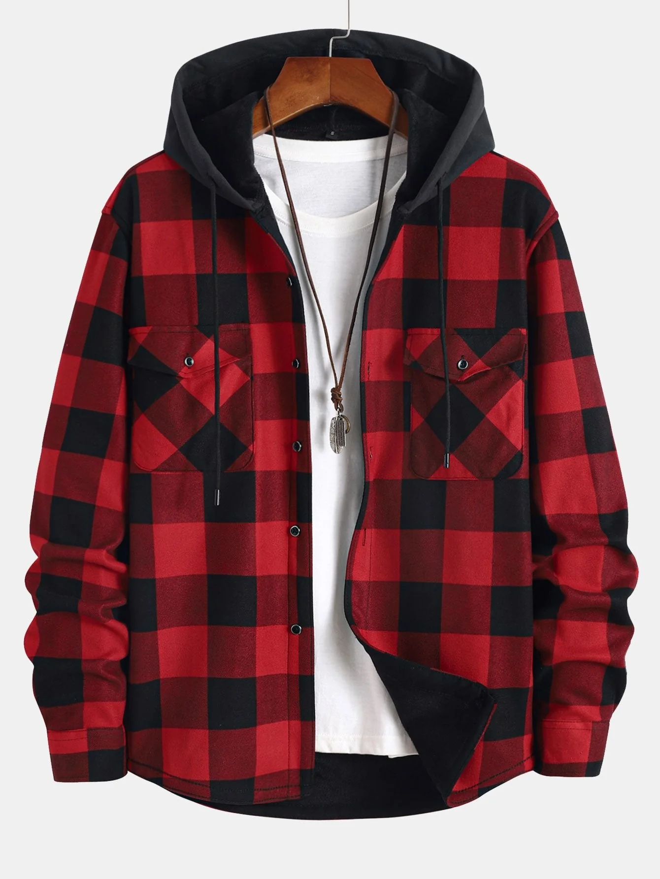 Flanell-Fleece gefüttertes Kapuzenshirt & Jogginghose - Image 8