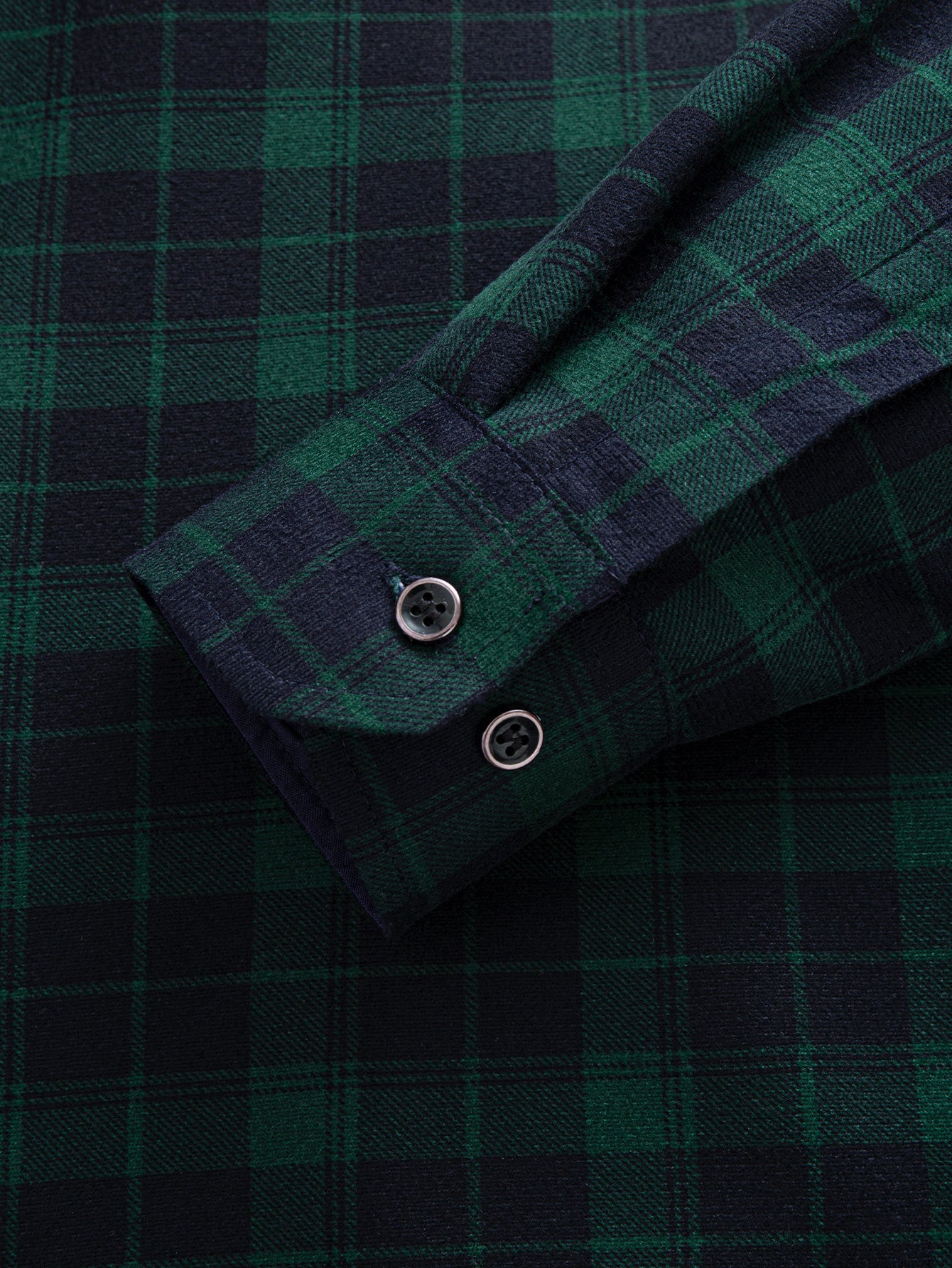 Flanell Fleece Gefüttertes Kariertes Hemd mit Knöpfen - Image 5