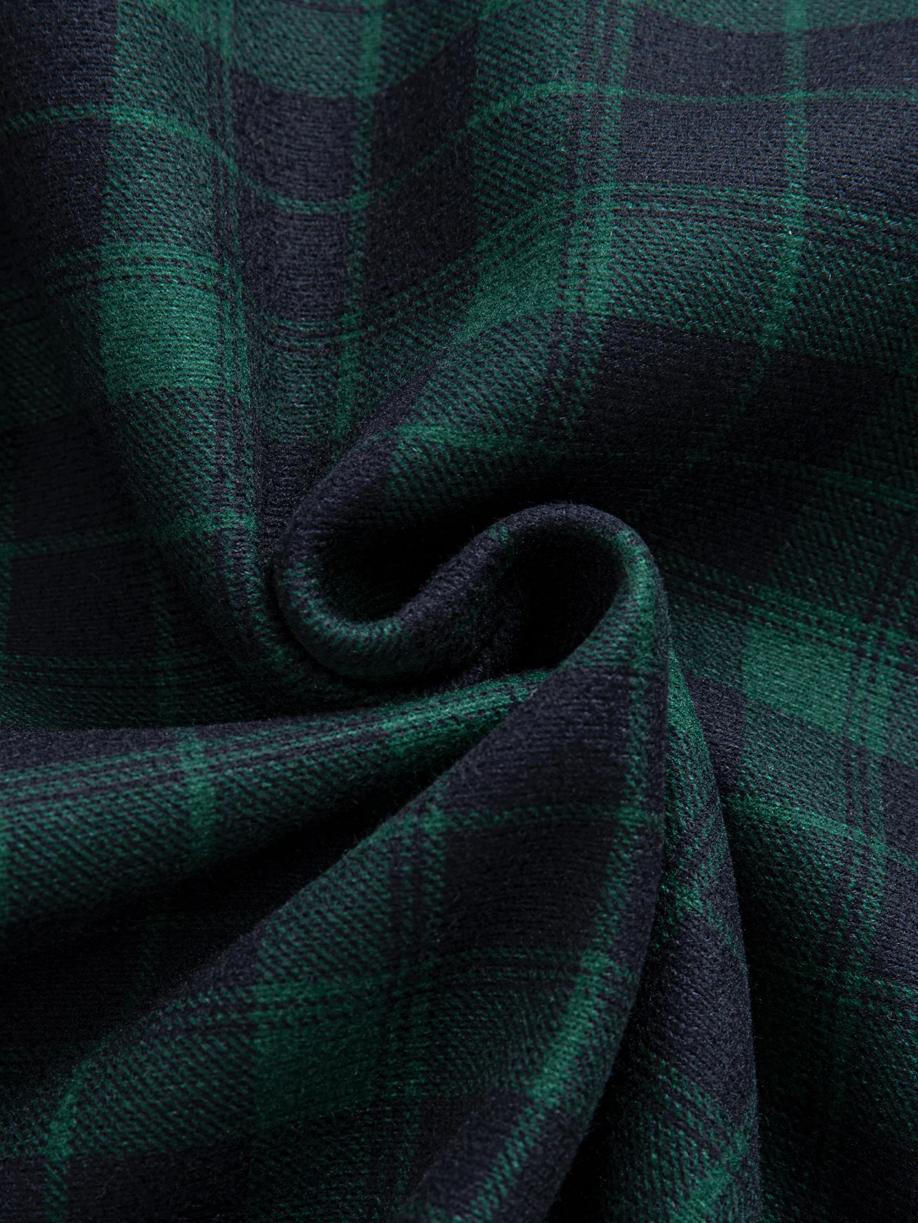 Flanell Fleece Gefüttertes Kariertes Hemd mit Knöpfen - Image 6
