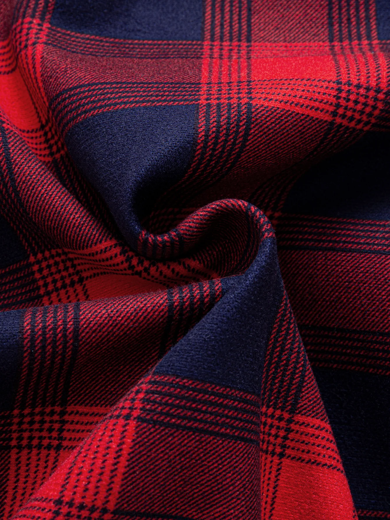 Flanell Fleece Gefüttertes Kariertes Hemd mit Knöpfen - Image 6