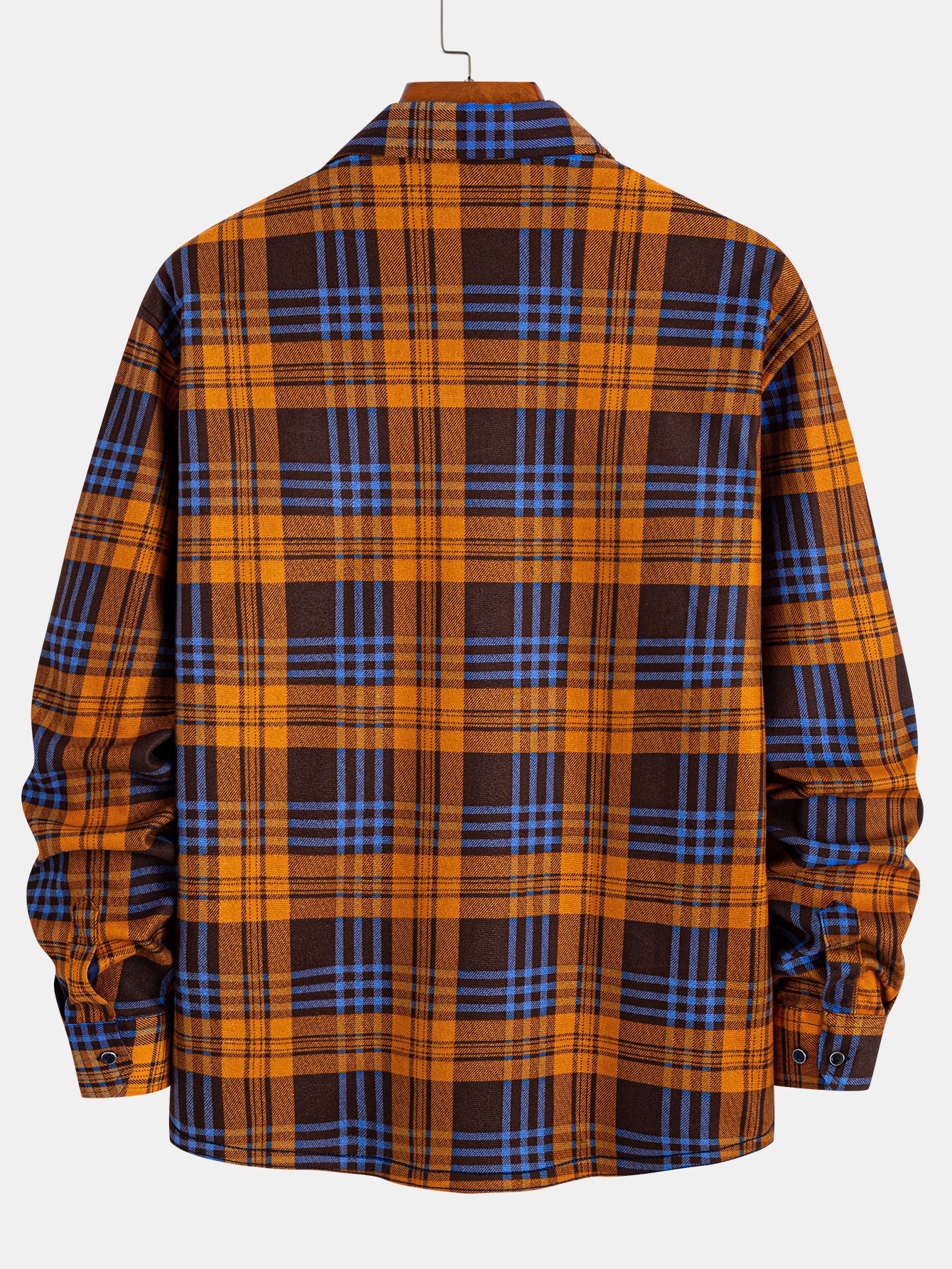 Flanell Fleece Gefüttertes Kariertes Hemd mit Knöpfen - Image 2