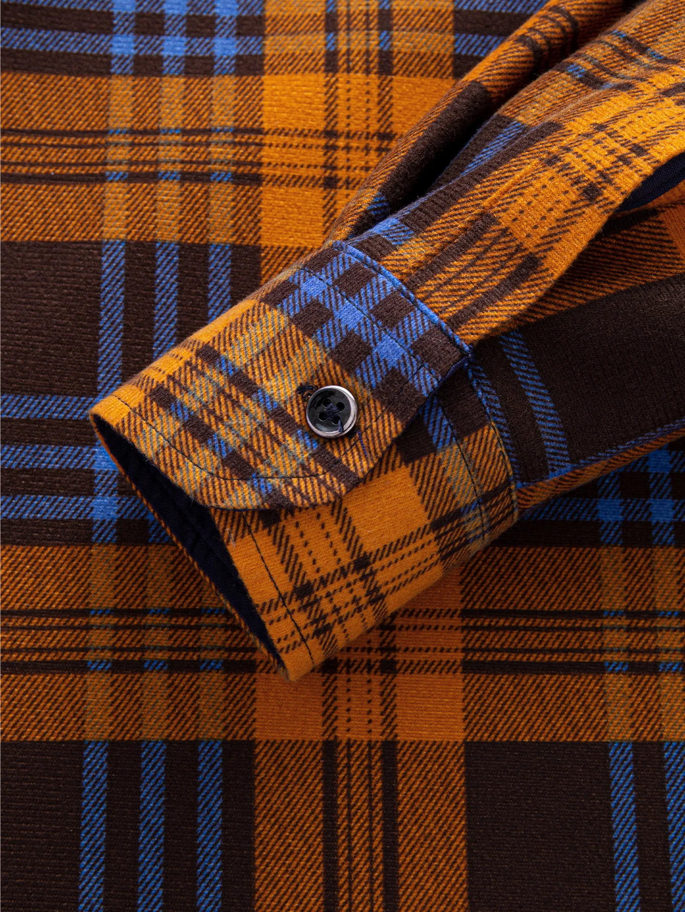 Flanell Fleece Gefüttertes Kariertes Hemd mit Knöpfen - Image 5