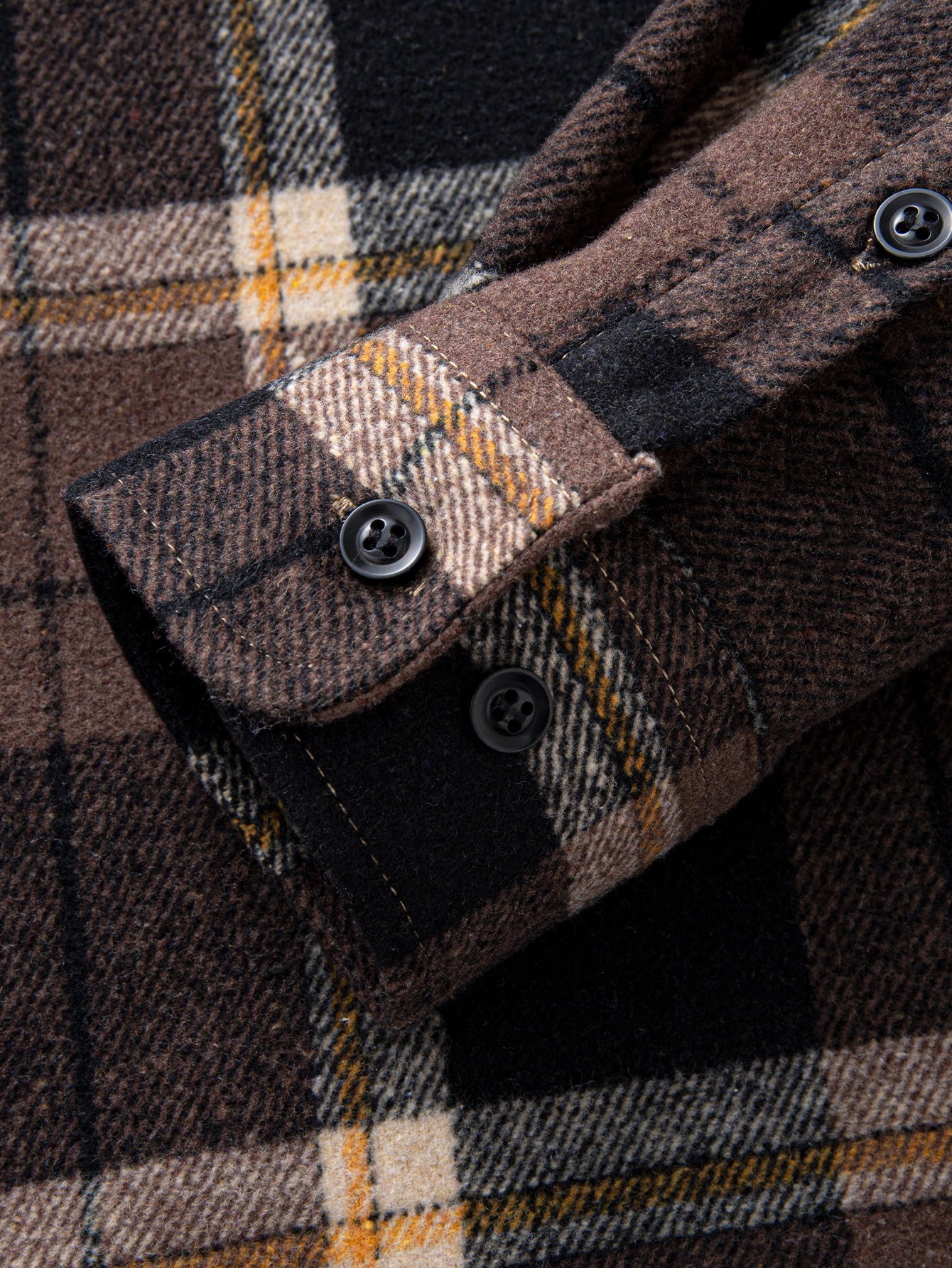 Flannel Fleece Lined Plaid Cotton Button Up Shirt - Image 6