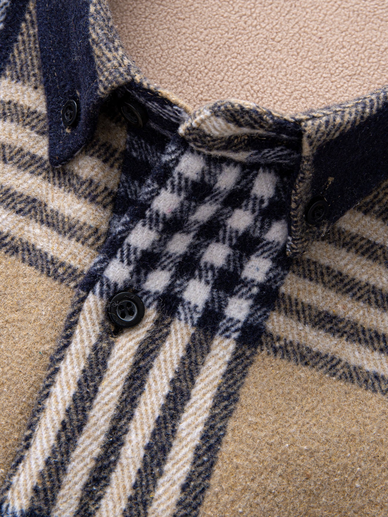 Flannel Fleece Lined Plaid Cotton Button Up Shirt - Image 4