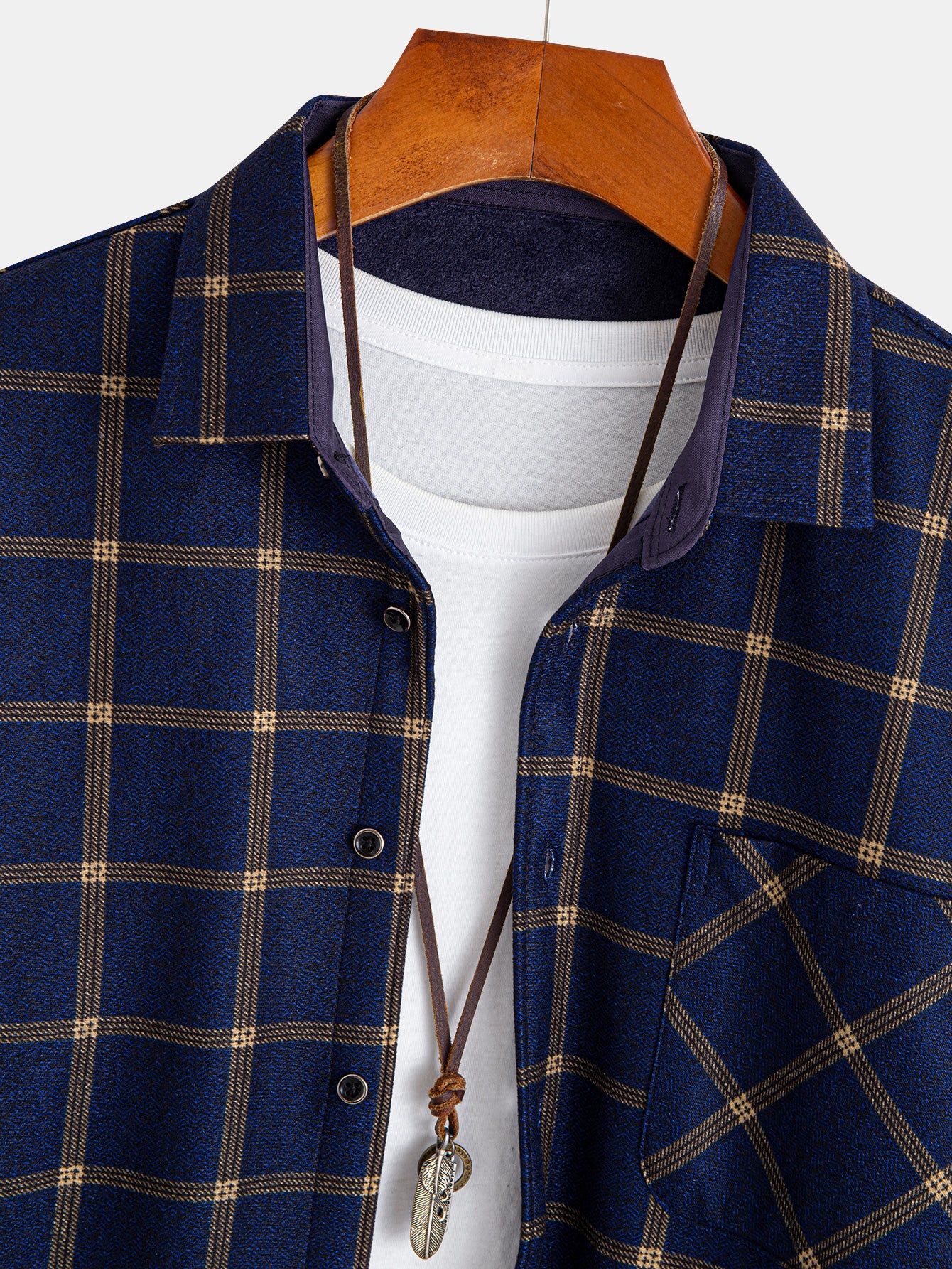 Flanell Fleece Gefüttertes Kariertes Hemd - Image 3