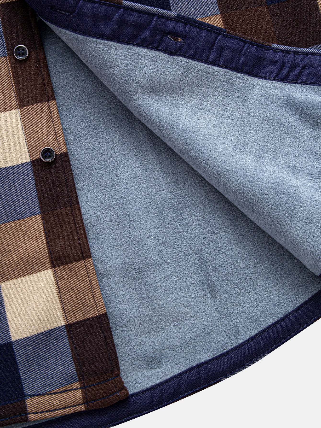 Flanell Fleece Gefüttertes Kariertes Hemd - Image 4