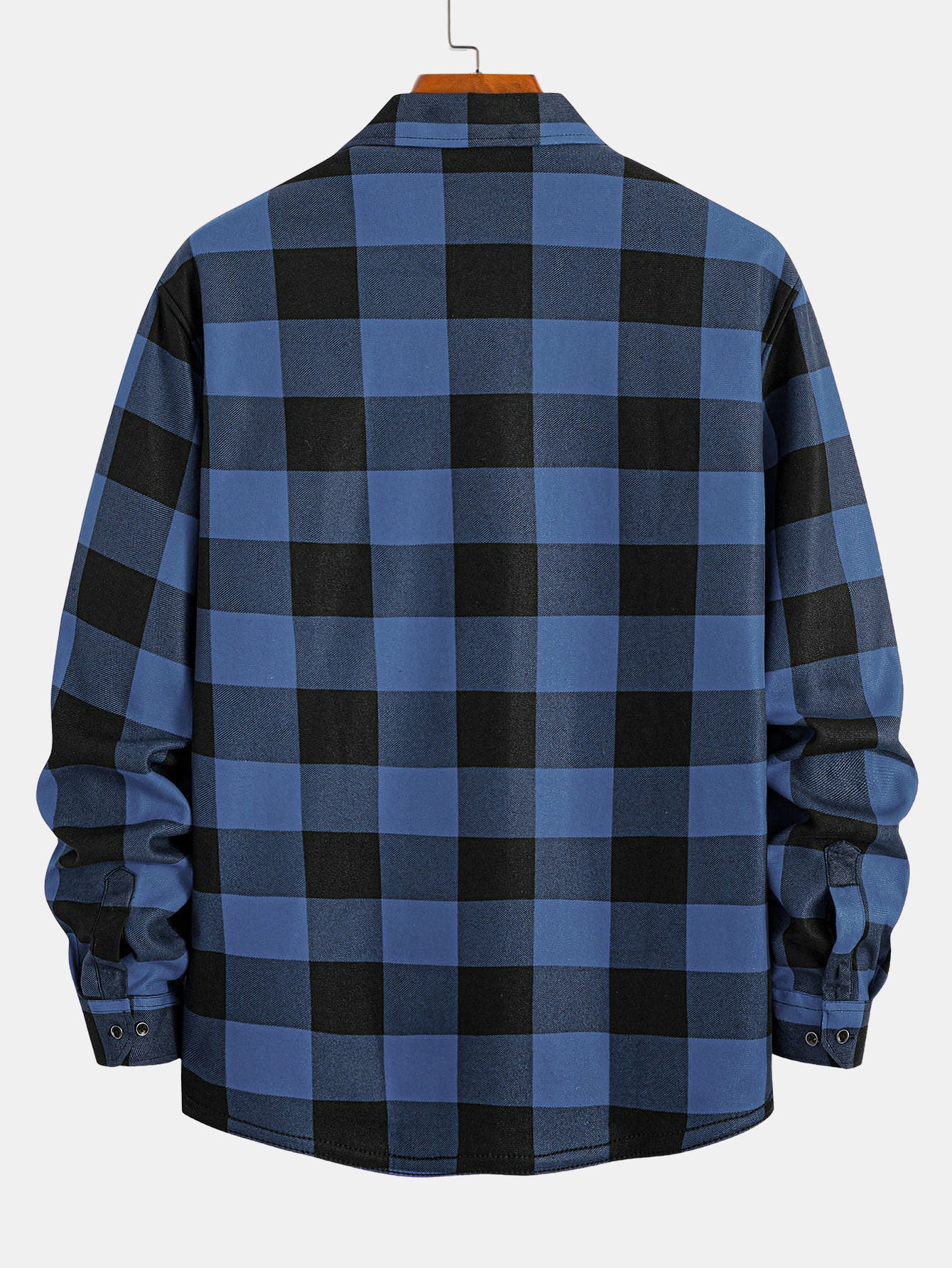 Flannel Fleece Lined Plaid Shirt With Pockets - Image 10