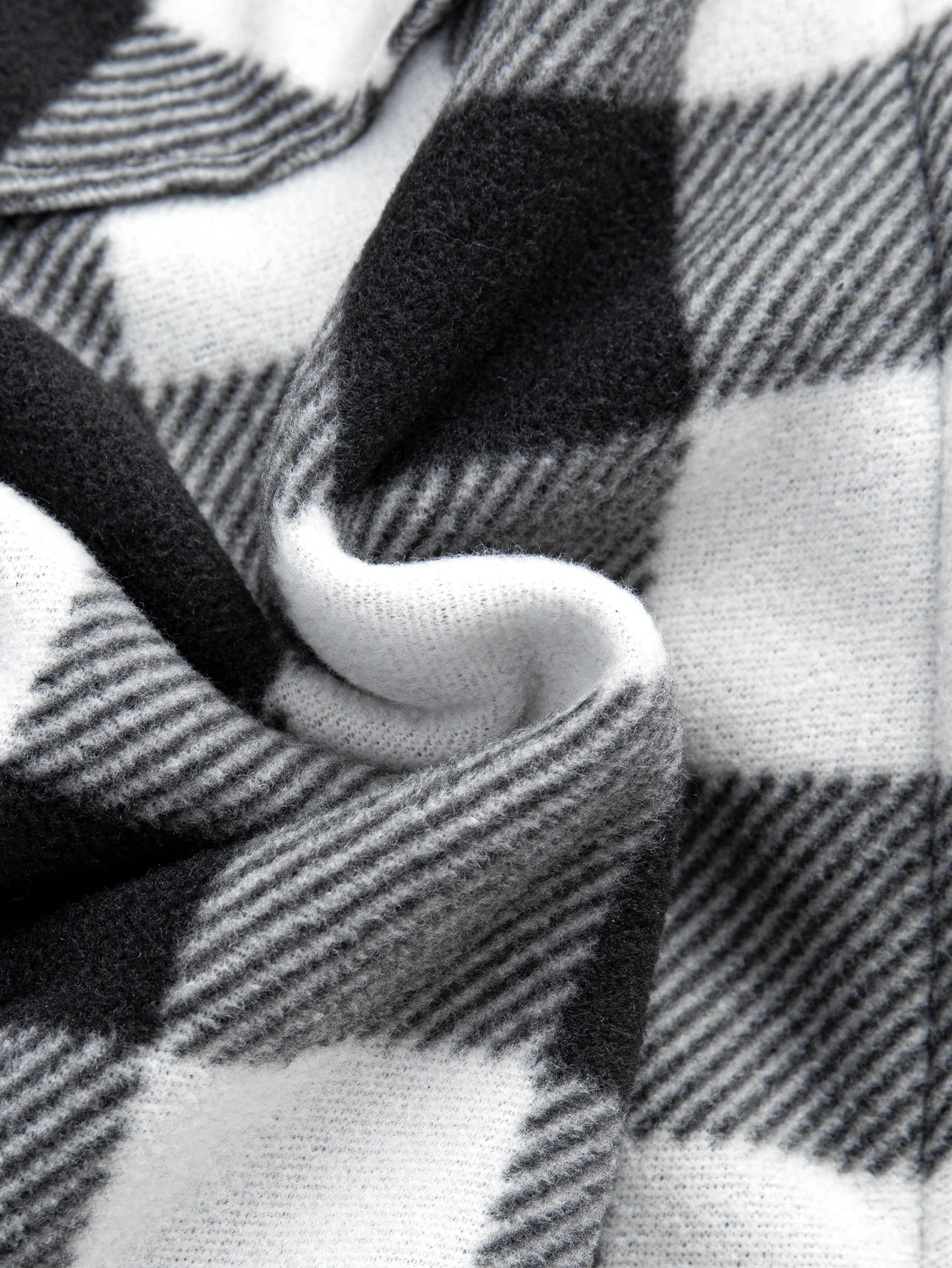 Flanell Fleece Gefüttertes Reißverschluss Kapuzenhemd - Image 12
