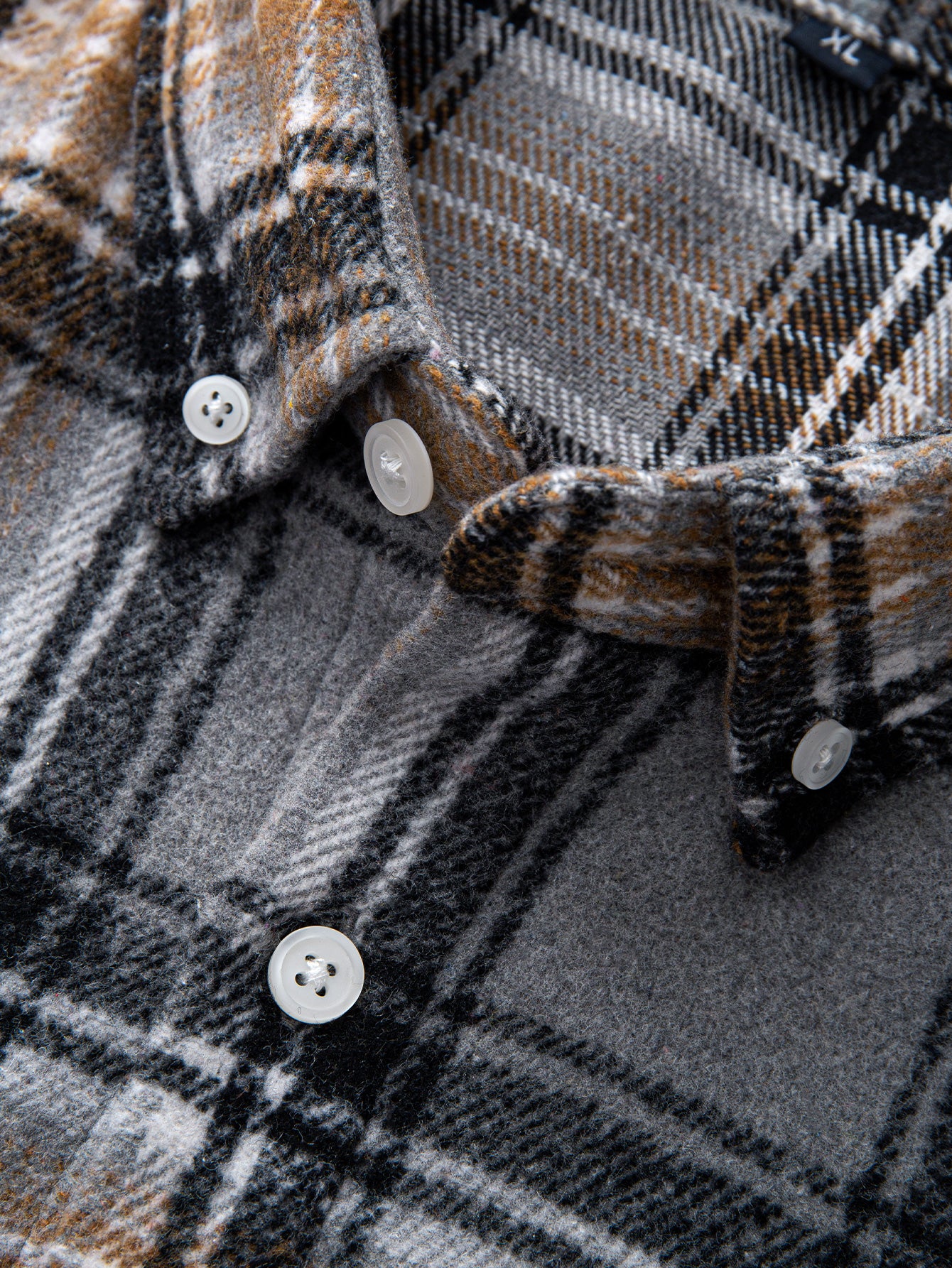 Flannel Plaid Cotton Button Up Shirt - Image 3