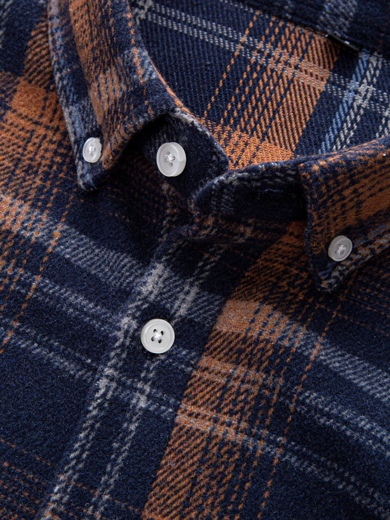 Flannel  Plaid Cotton Button Up Shirt - Image 3