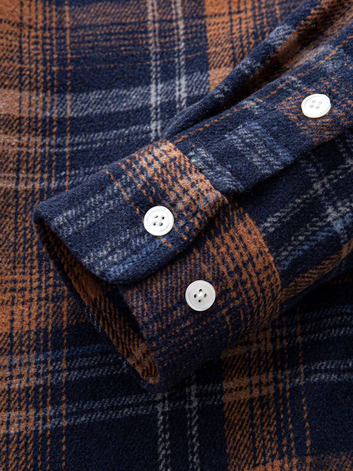 Flannel  Plaid Cotton Button Up Shirt - Image 4